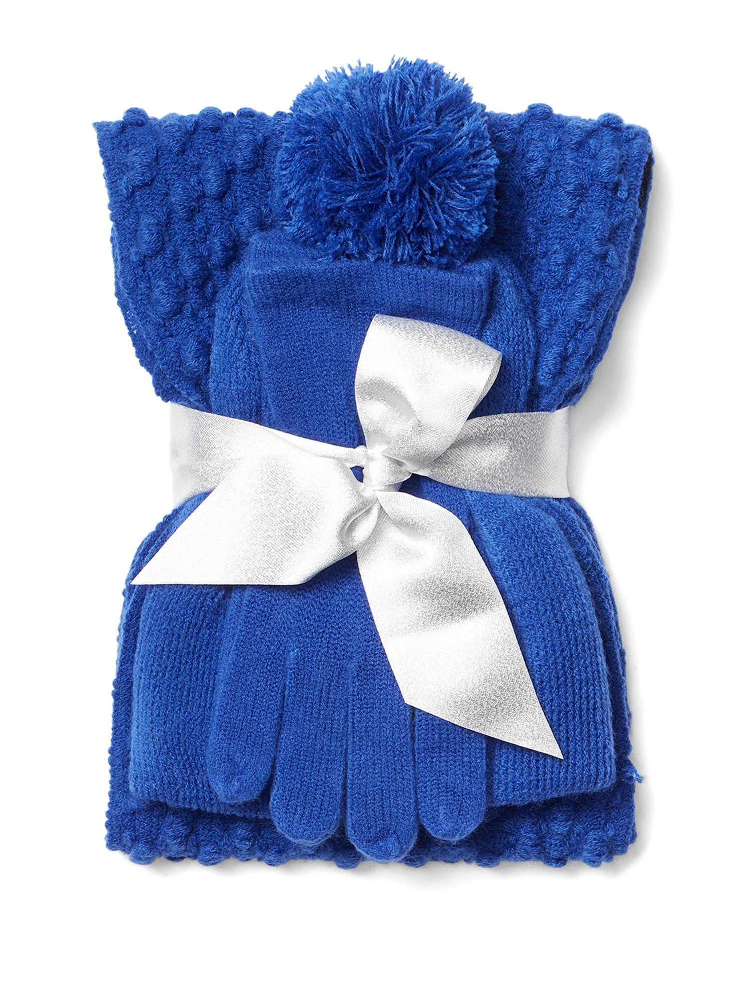 3-Piece Popcorn-Knit Scarf, Hat & Gloves Set - Image 17