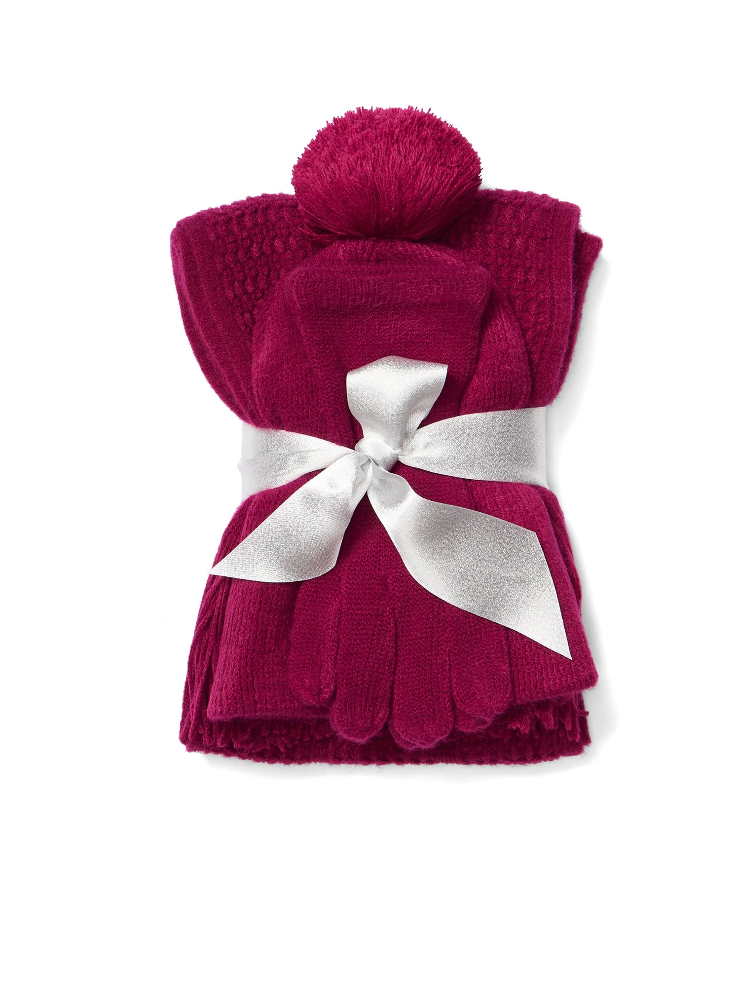 3-Piece Square-Stitch Scarf, Hat & Gloves Set - Image 9