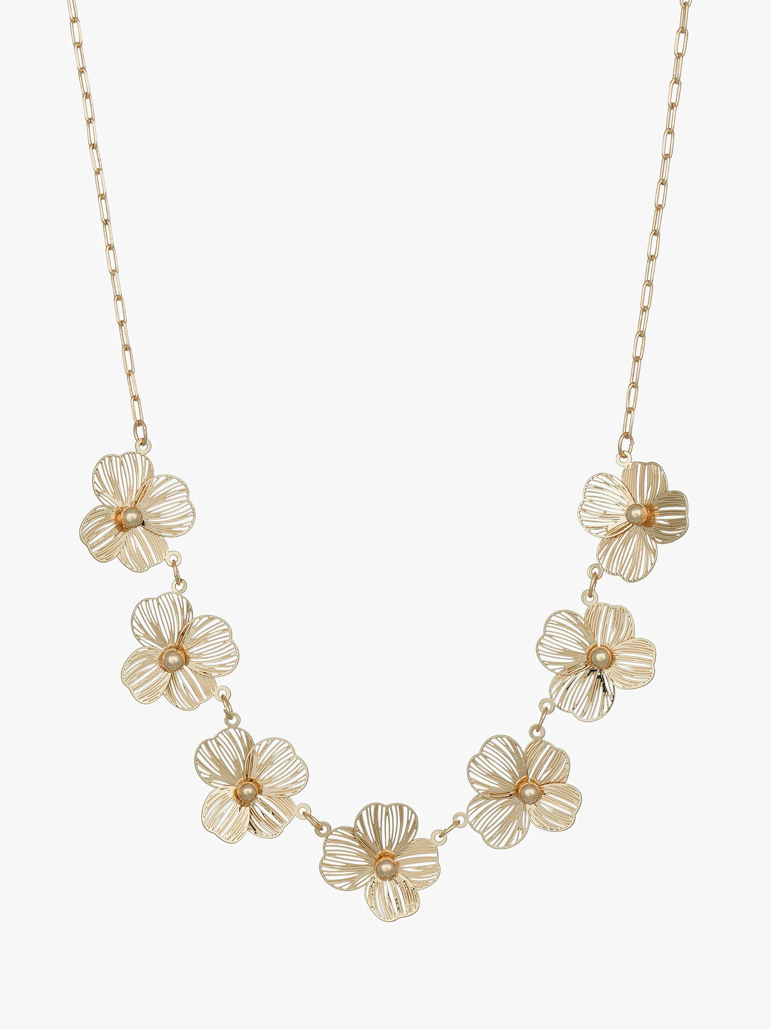 La Radiant Metal Floral Station Necklace - Brands We Love - Image 2