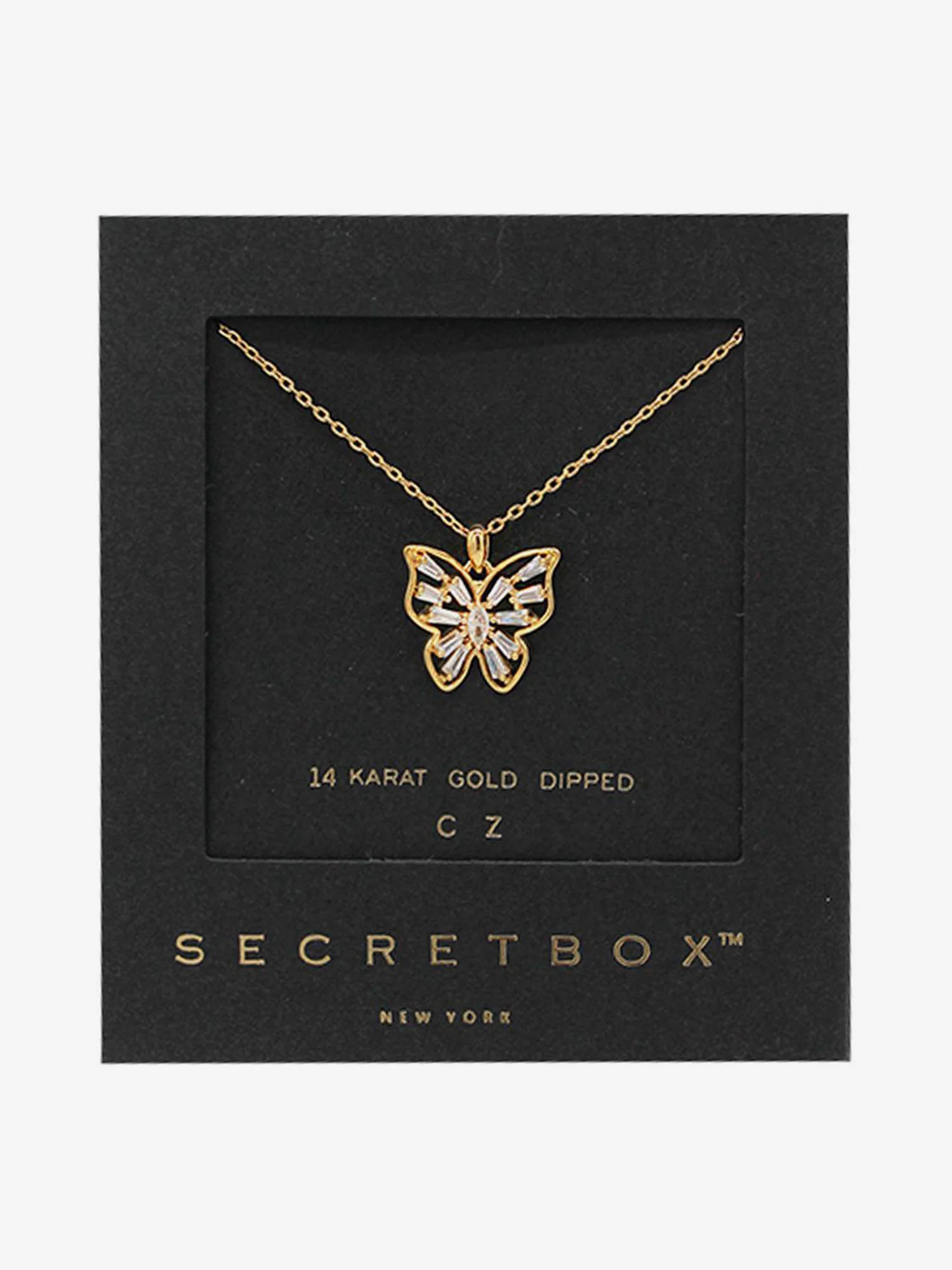Secret Box 14K Gold Butterfly Pendant Necklace - Brands We Love