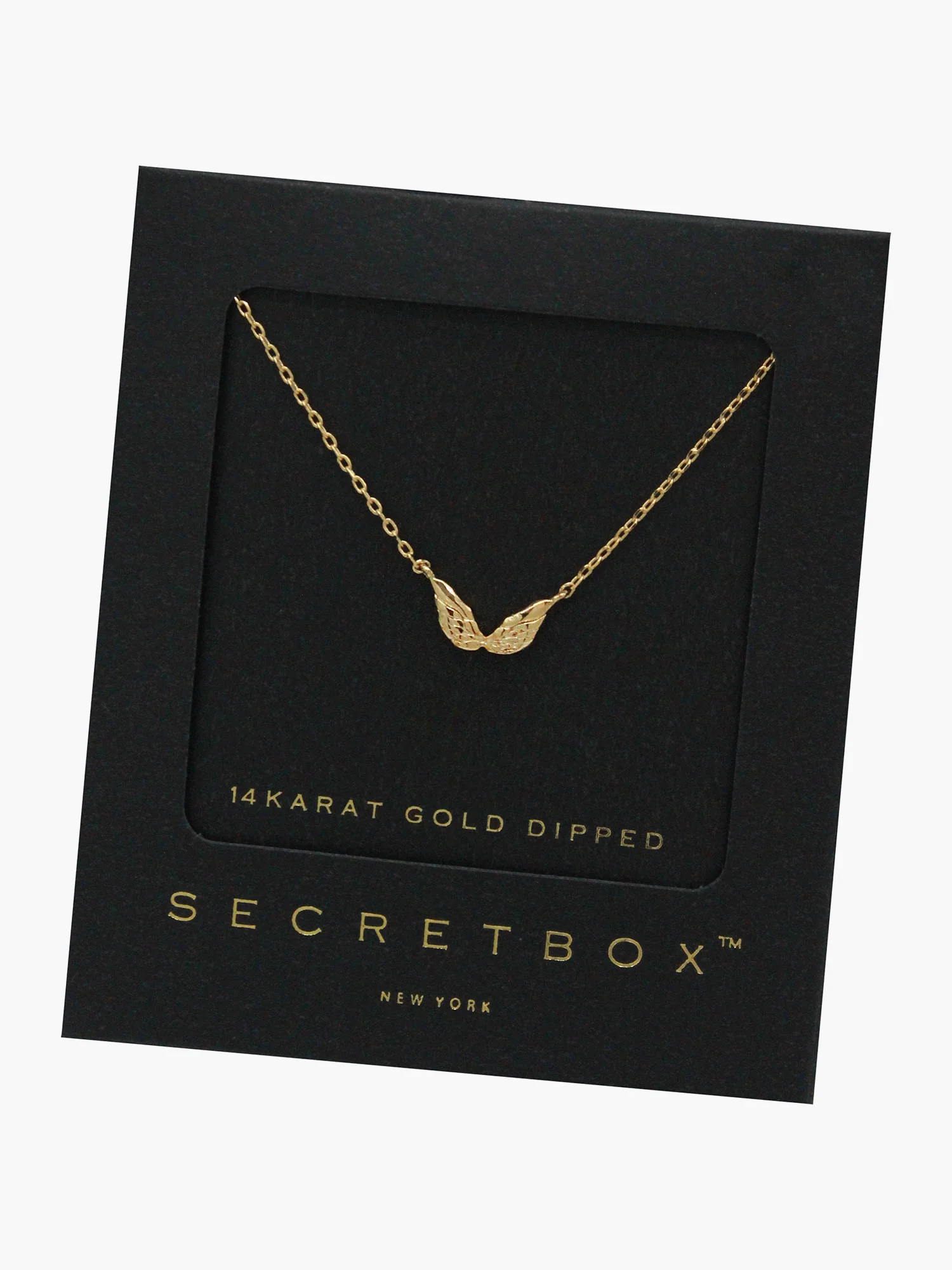 Secret Box 14K Gold Angel Wings Necklace – Brands We Love - Image 2
