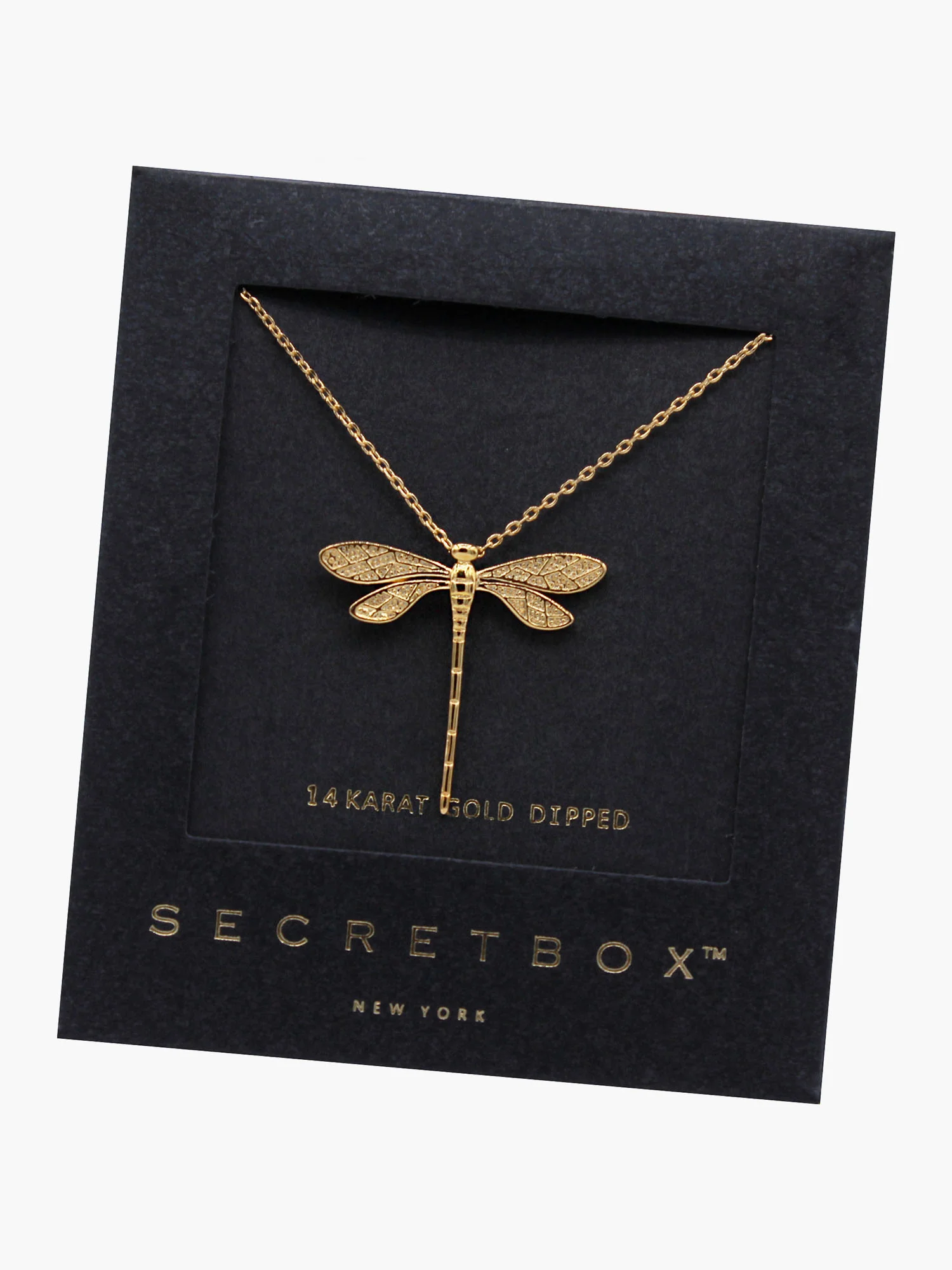 Secret Box 14K Gold Dragonfly Necklace – Brands We Love - Image 2