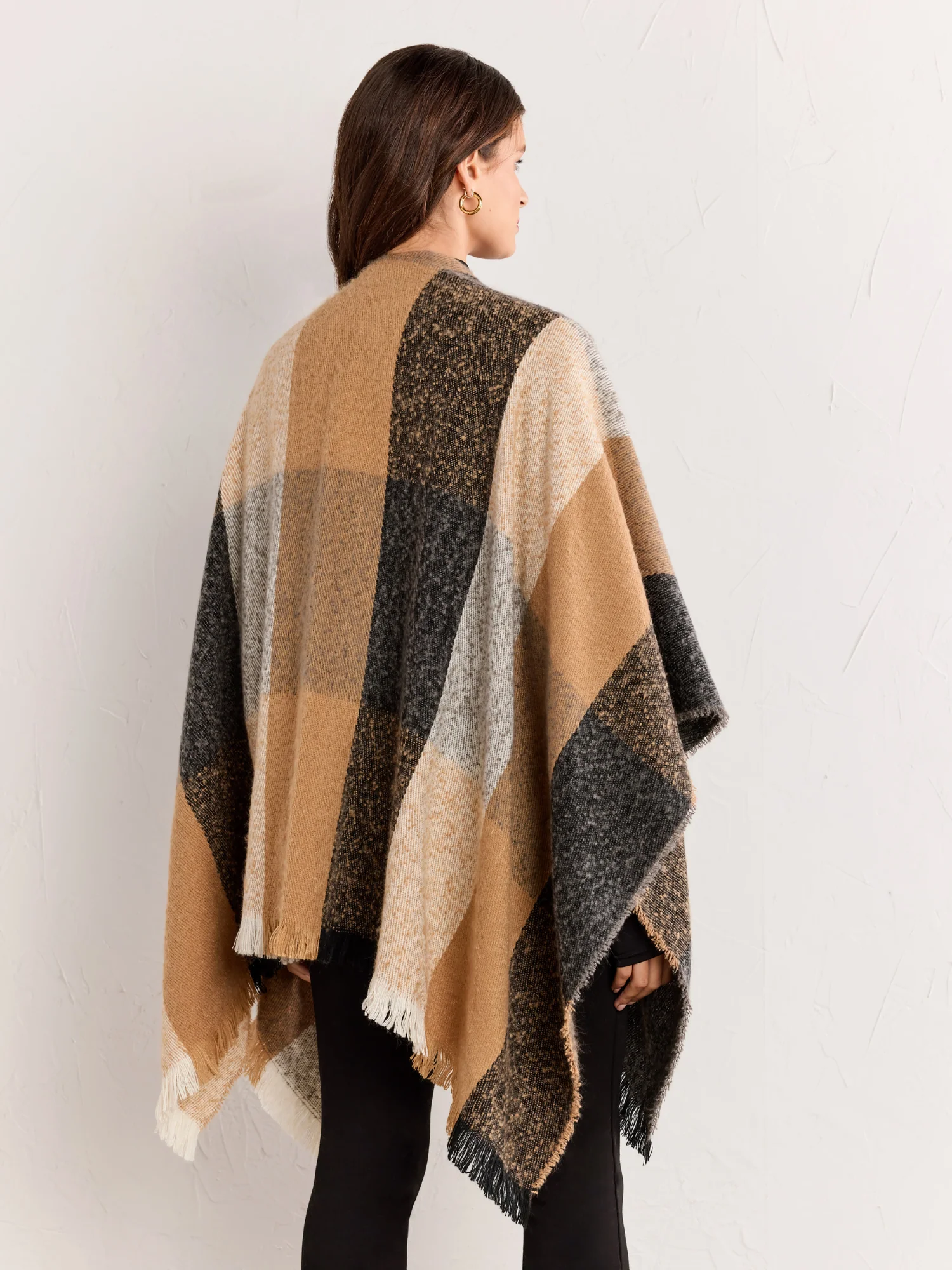 Jacob Ash Brushed Plaid Ruana - Brands We Love - Image 3