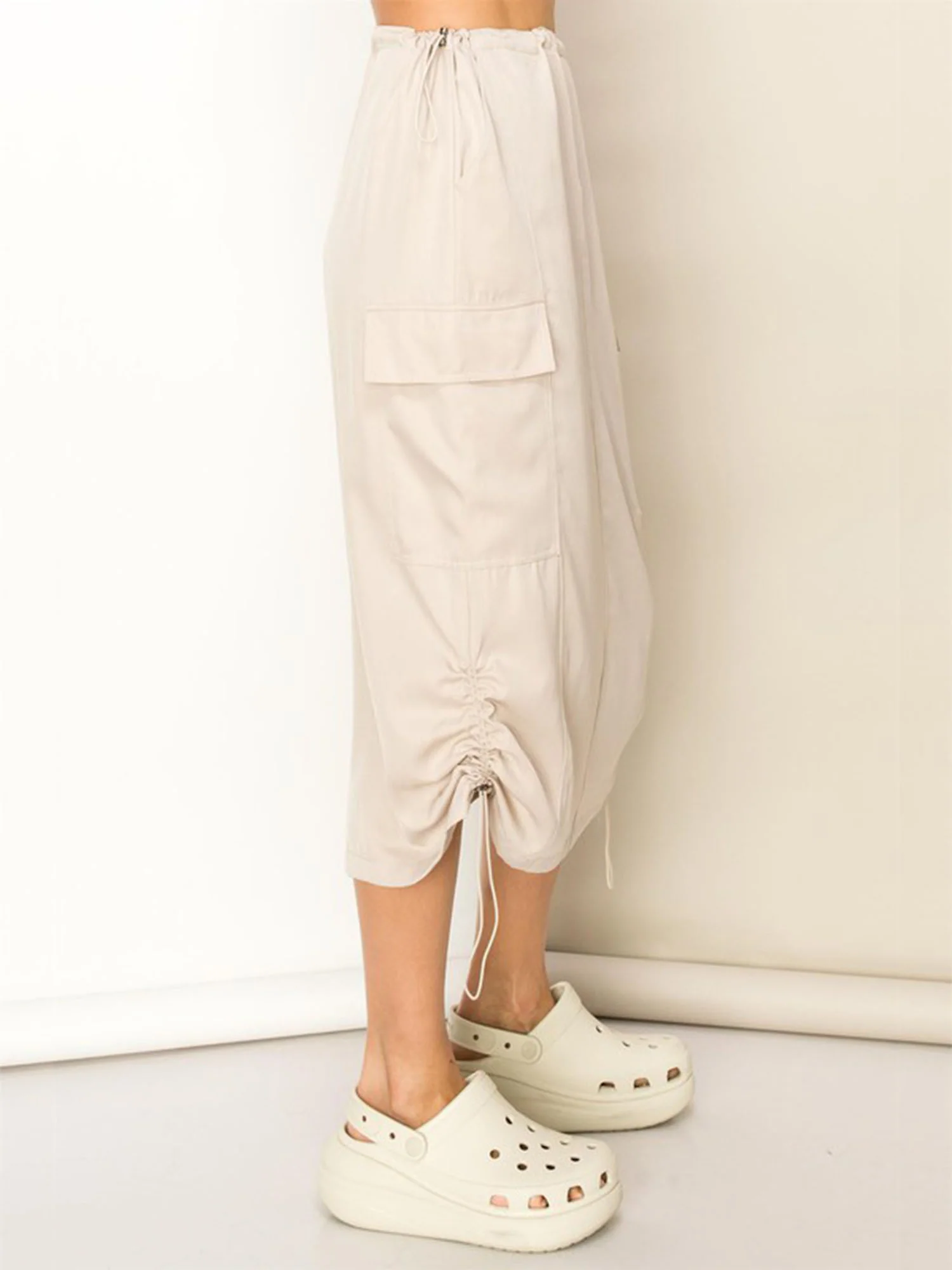 Drawstring Cargo Midi Skirt - Hyfve - Image 3