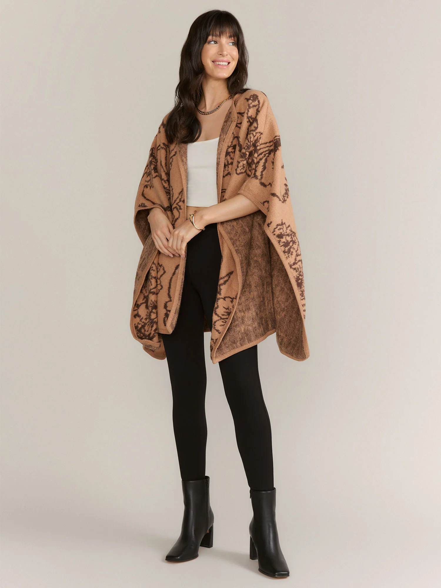 Floral Print Ruana - Image 2