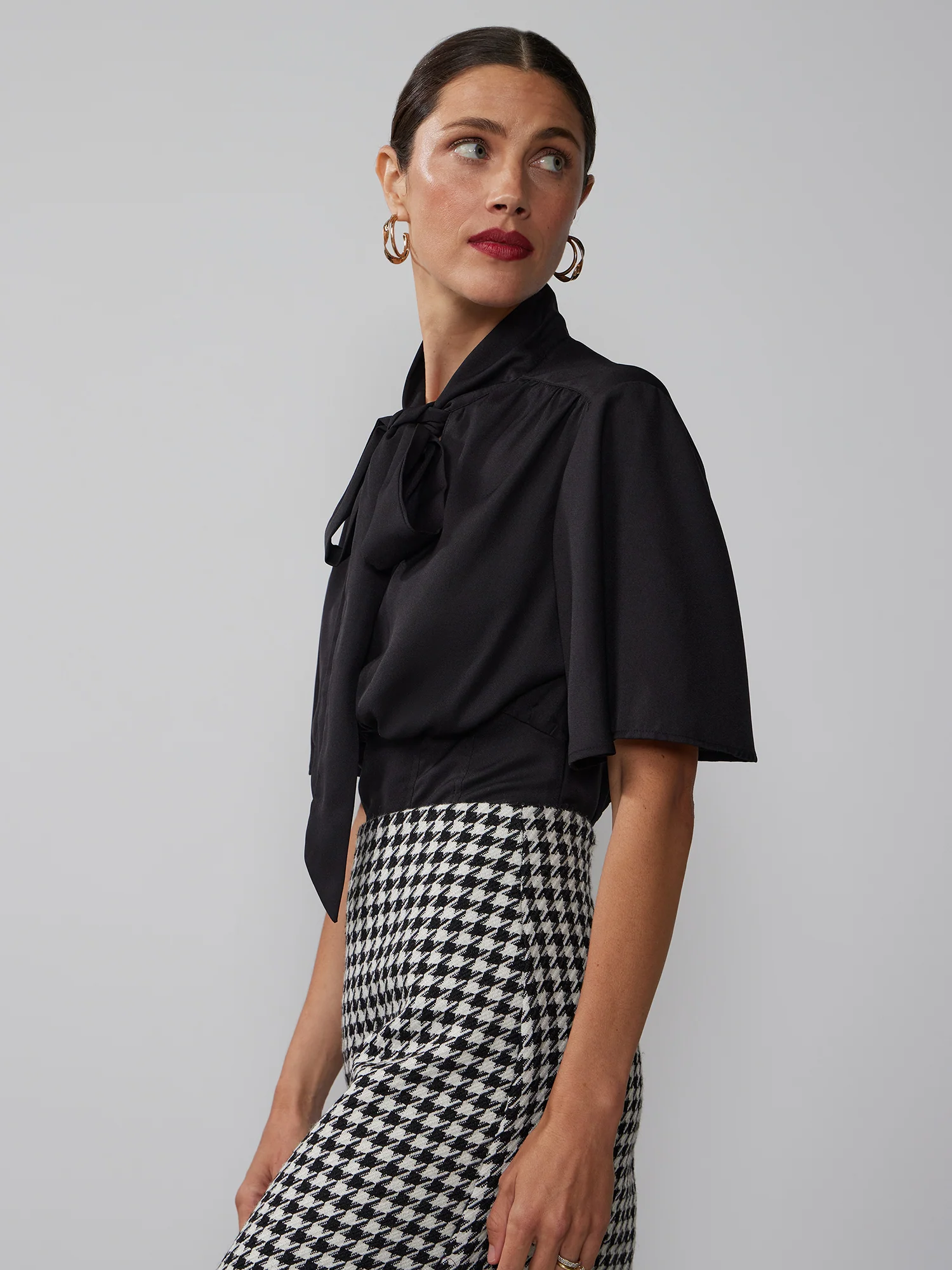 Bow Neck Corset Blouse - Image 2