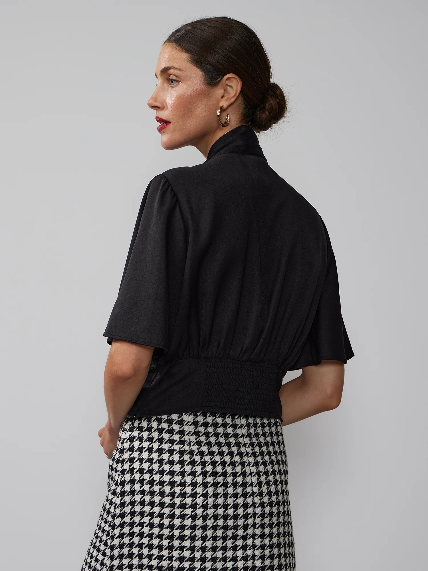 Bow Neck Corset Blouse - Image 3