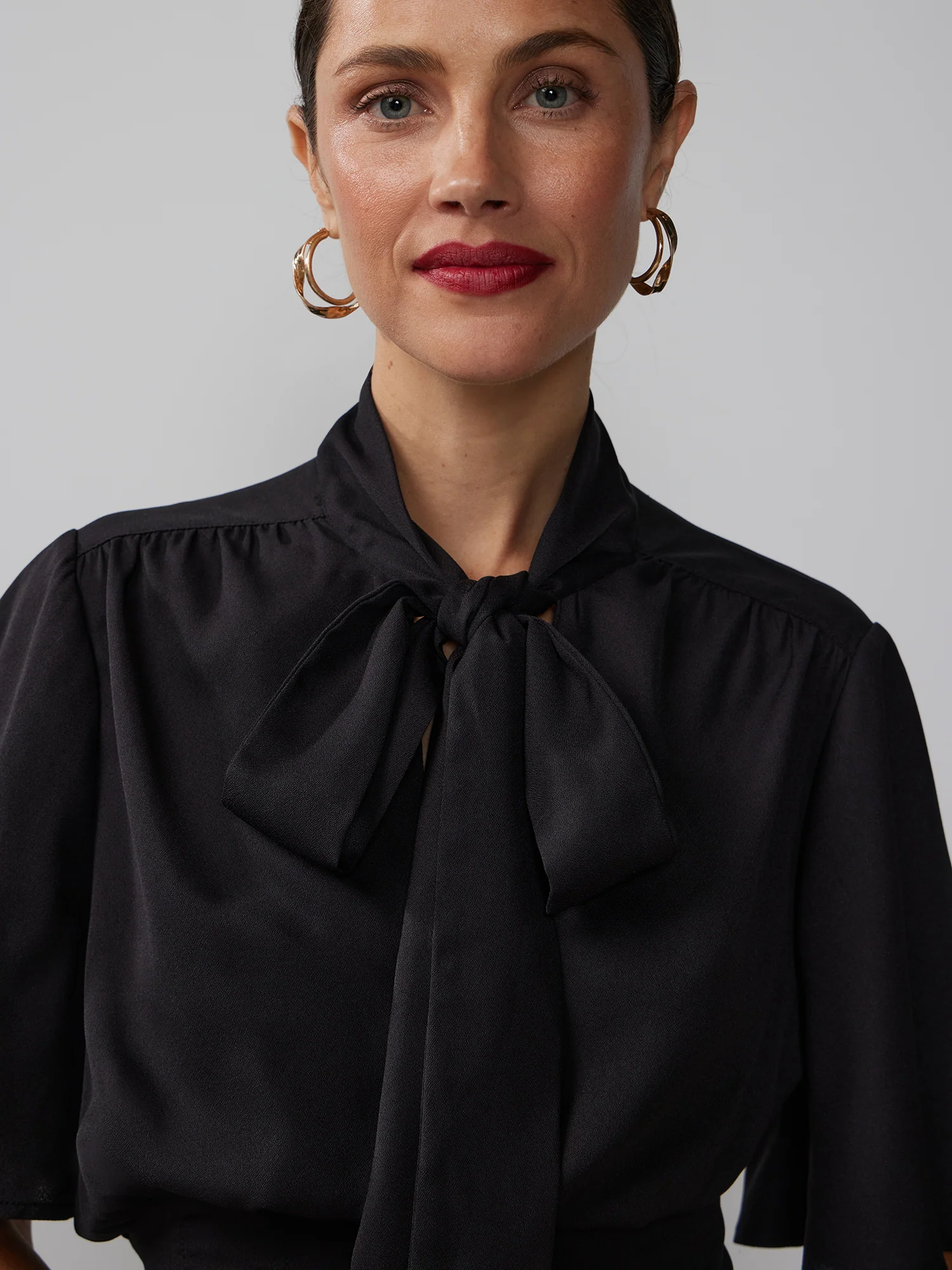 Bow Neck Corset Blouse - Image 4