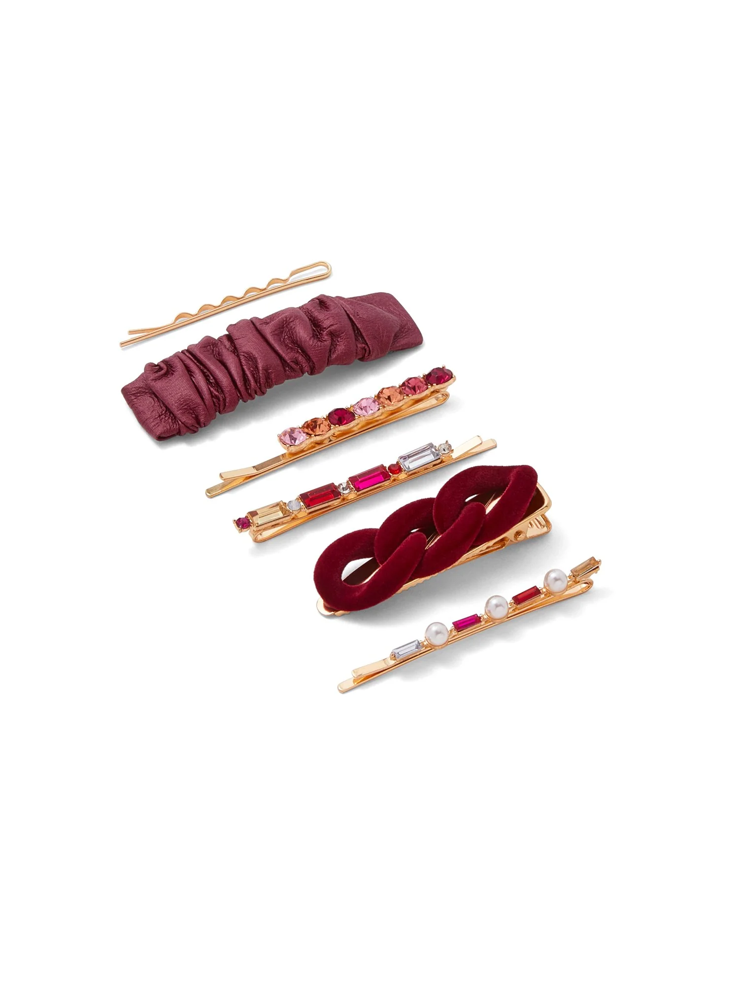 6-Piece Chain-Detail Hair Clips - Image 3