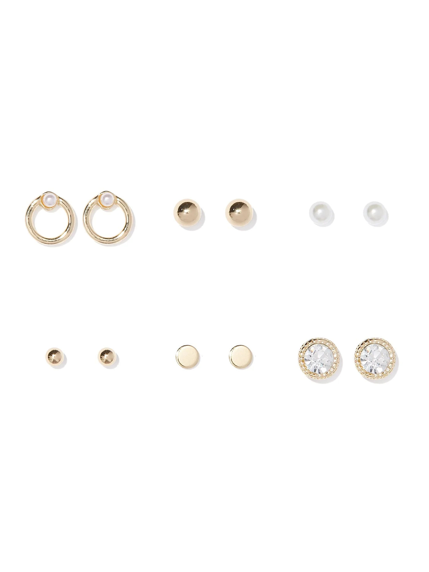 6-Piece Goldtone Post Earring Set