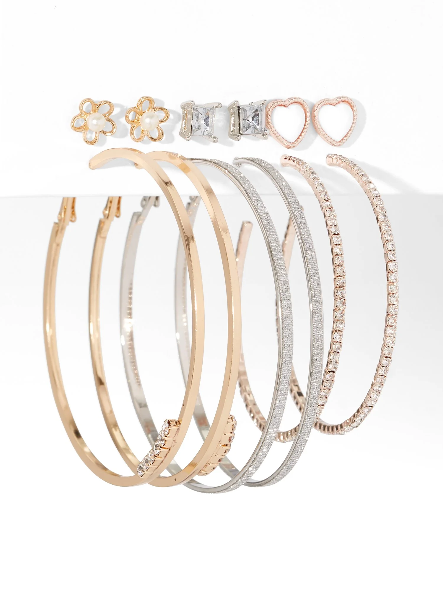 6-Piece Hoop & Post Earring Set
