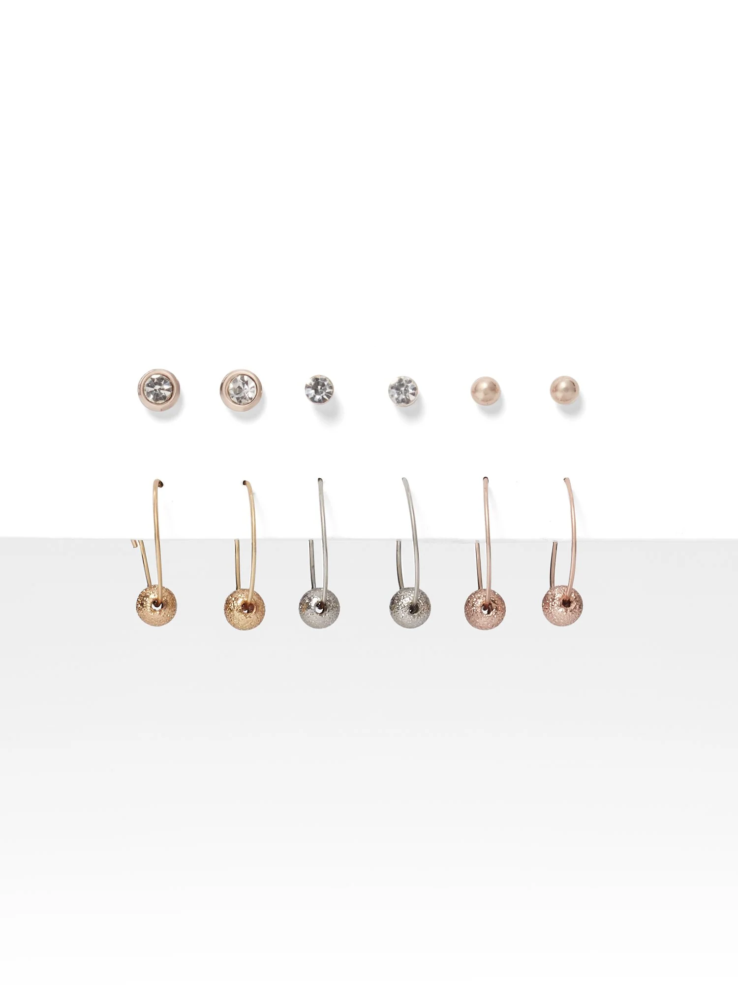 6-Piece Hoop & Post Earring Set
