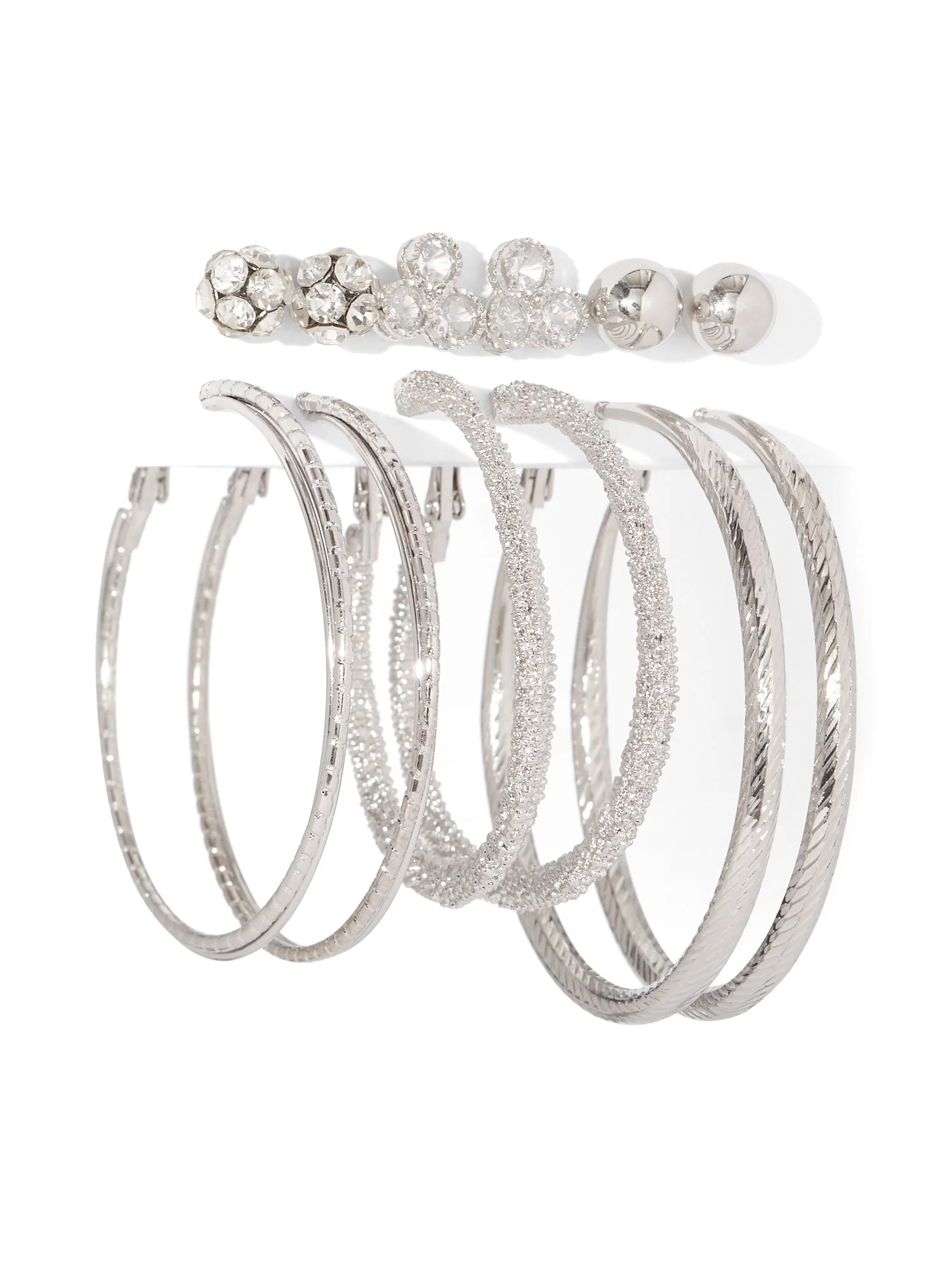 6-Piece Hoop & Post Earring Set