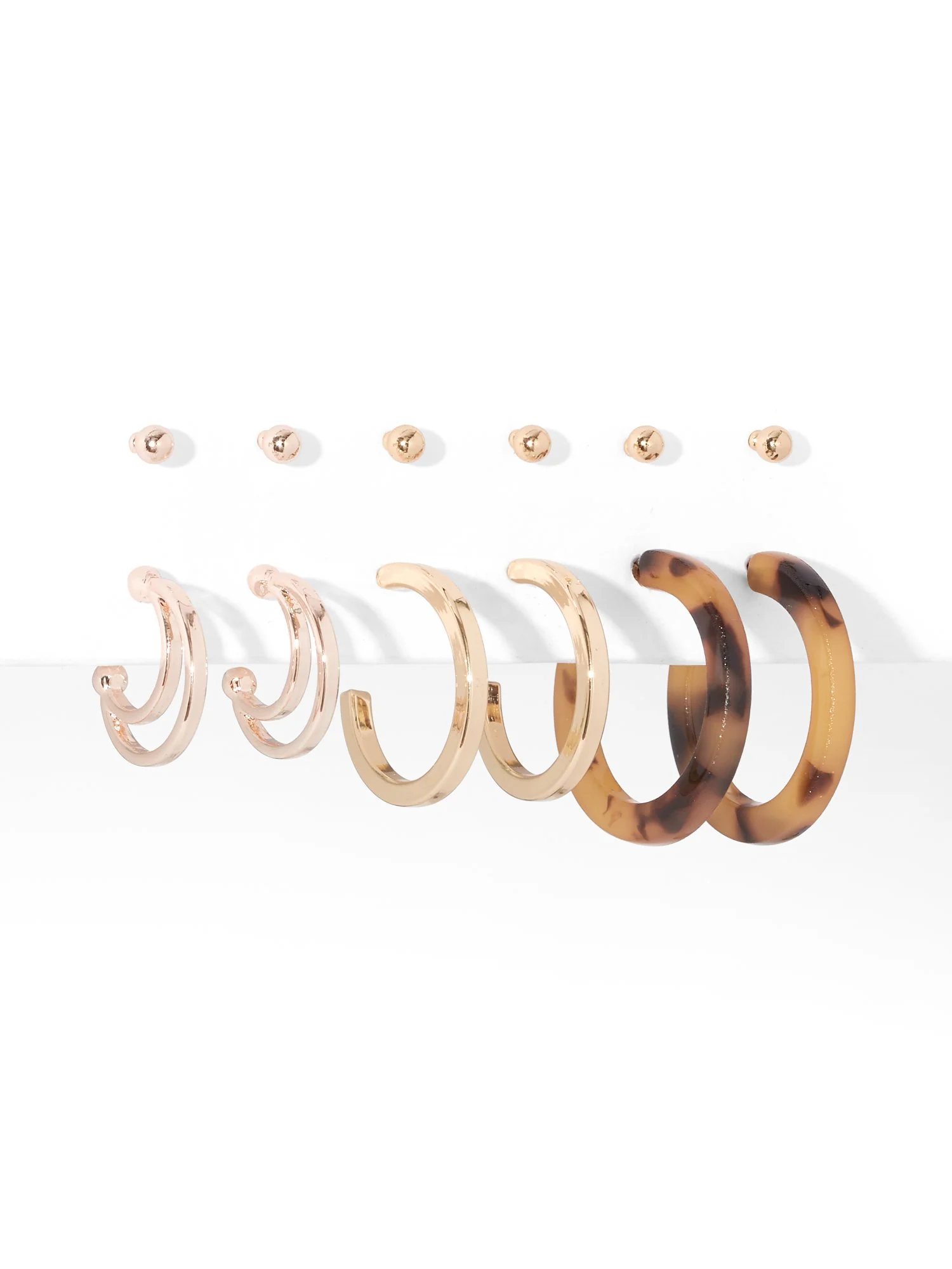6-Piece Hoop & Post Earring Set