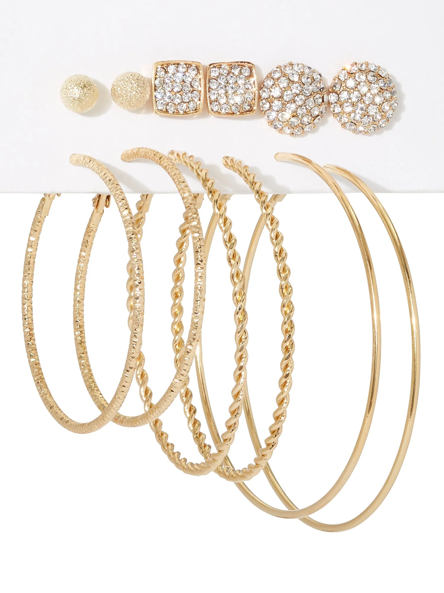 6-Piece Hoop & Post Earring Set