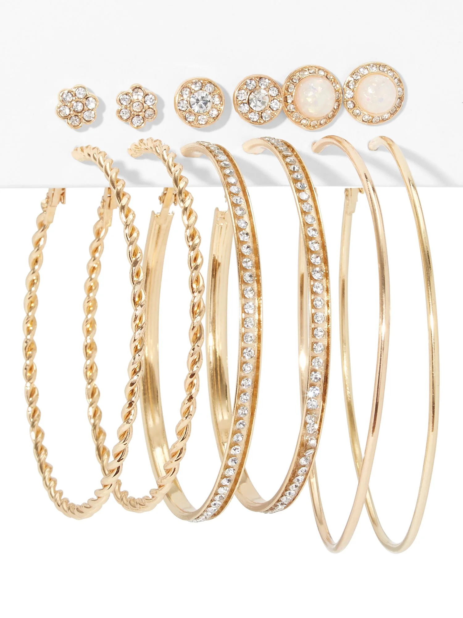 6-Piece Hoop & Post Earring Set
