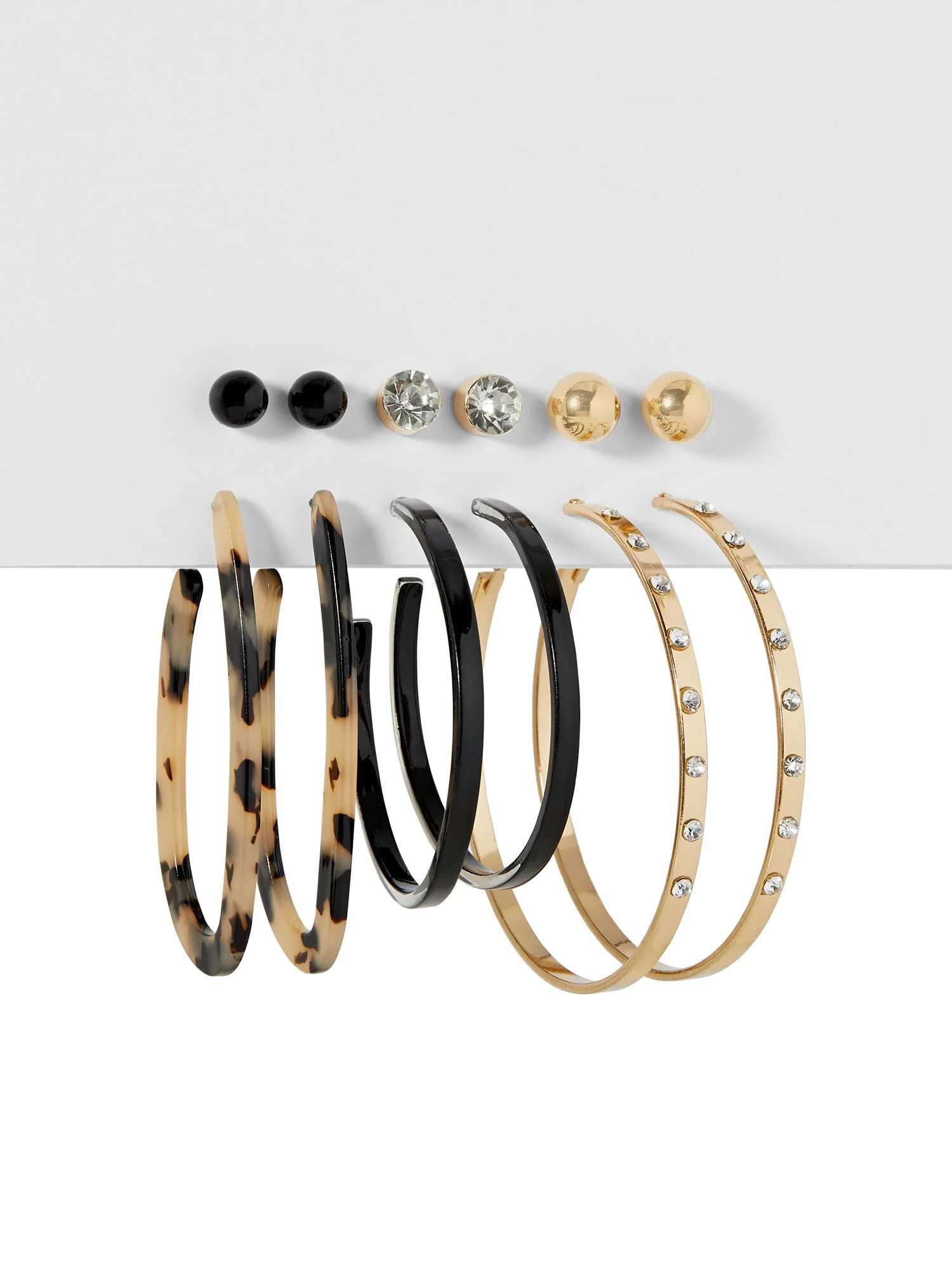 6-Piece Post & Hoop Earring Set