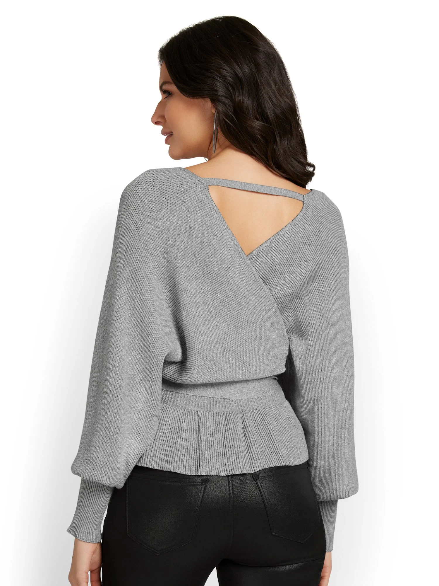 Endless Rose Long Sleeve Surplice Neck Sweater - Brands We Love - Image 3