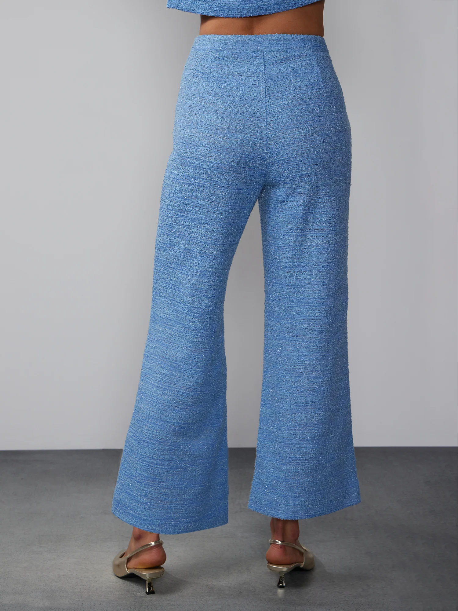 High Rise Flared Tweed Pant - Image 3