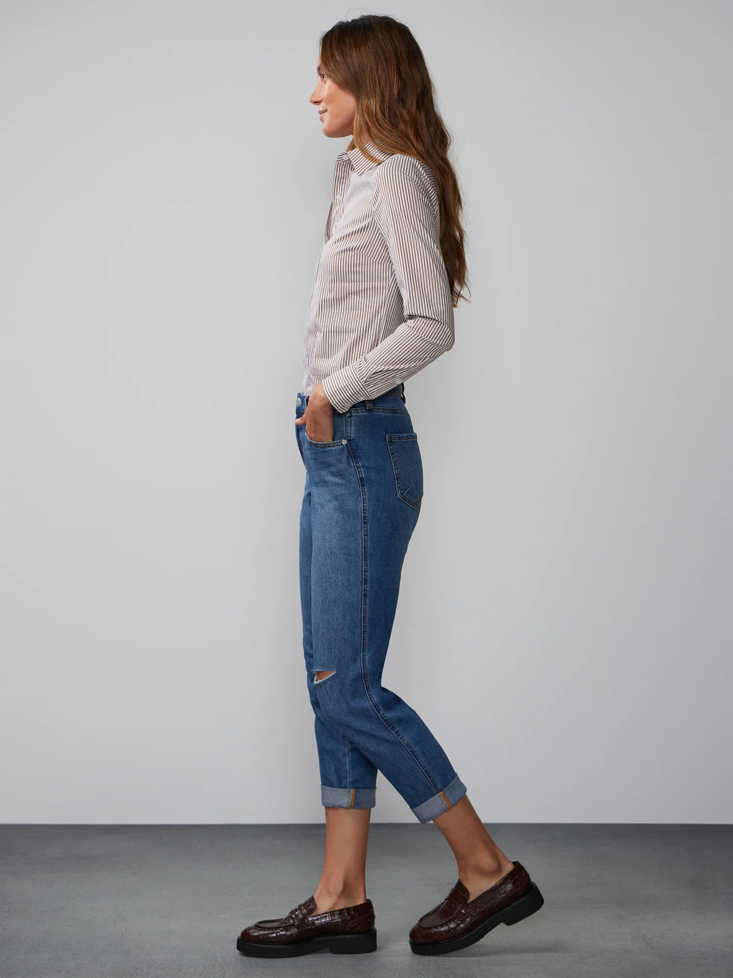 Curvy High Rise Boyfriend Jeans - Image 2