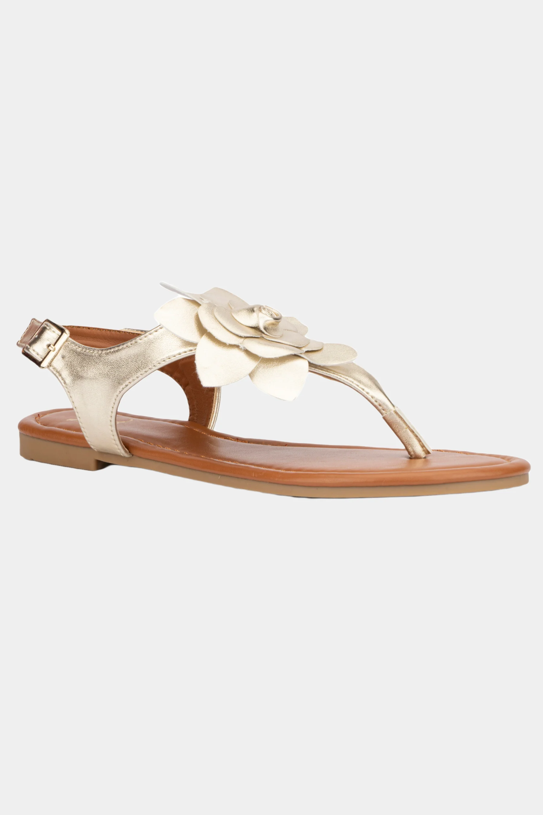Aurelia Floral T-Strap Sandals