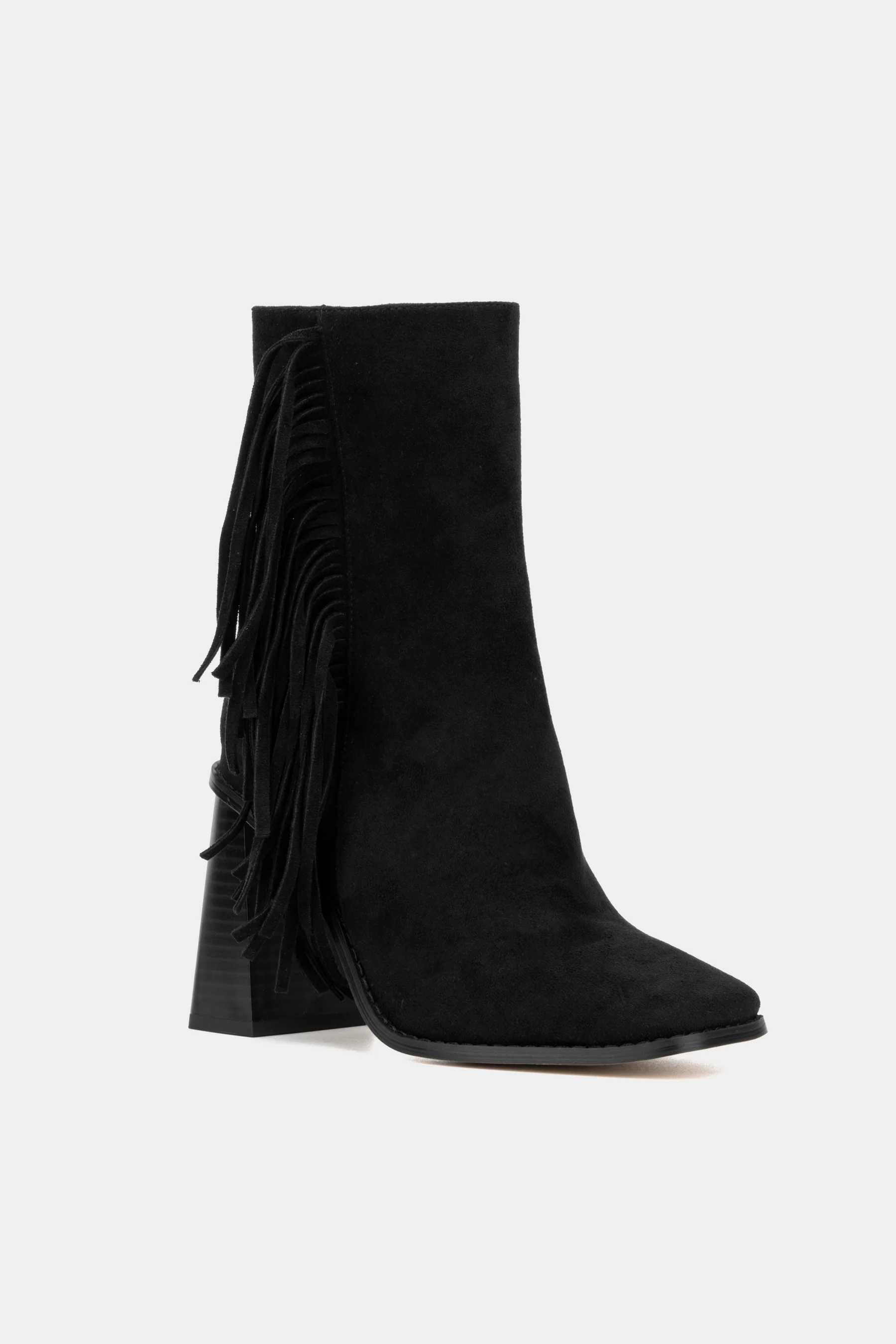 Aarya Fringe Detail Heeled Boots