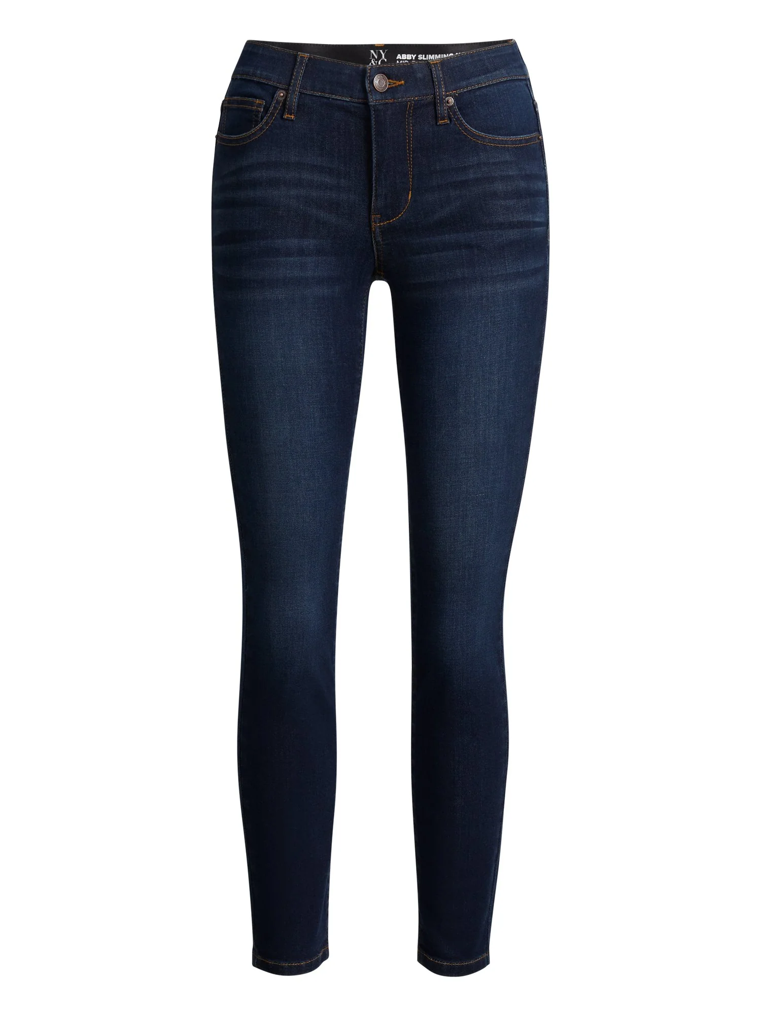 Abby Mid-Rise Slimming No Gap Super-Skinny Ankle Jeans - Dark Wash - Image 7
