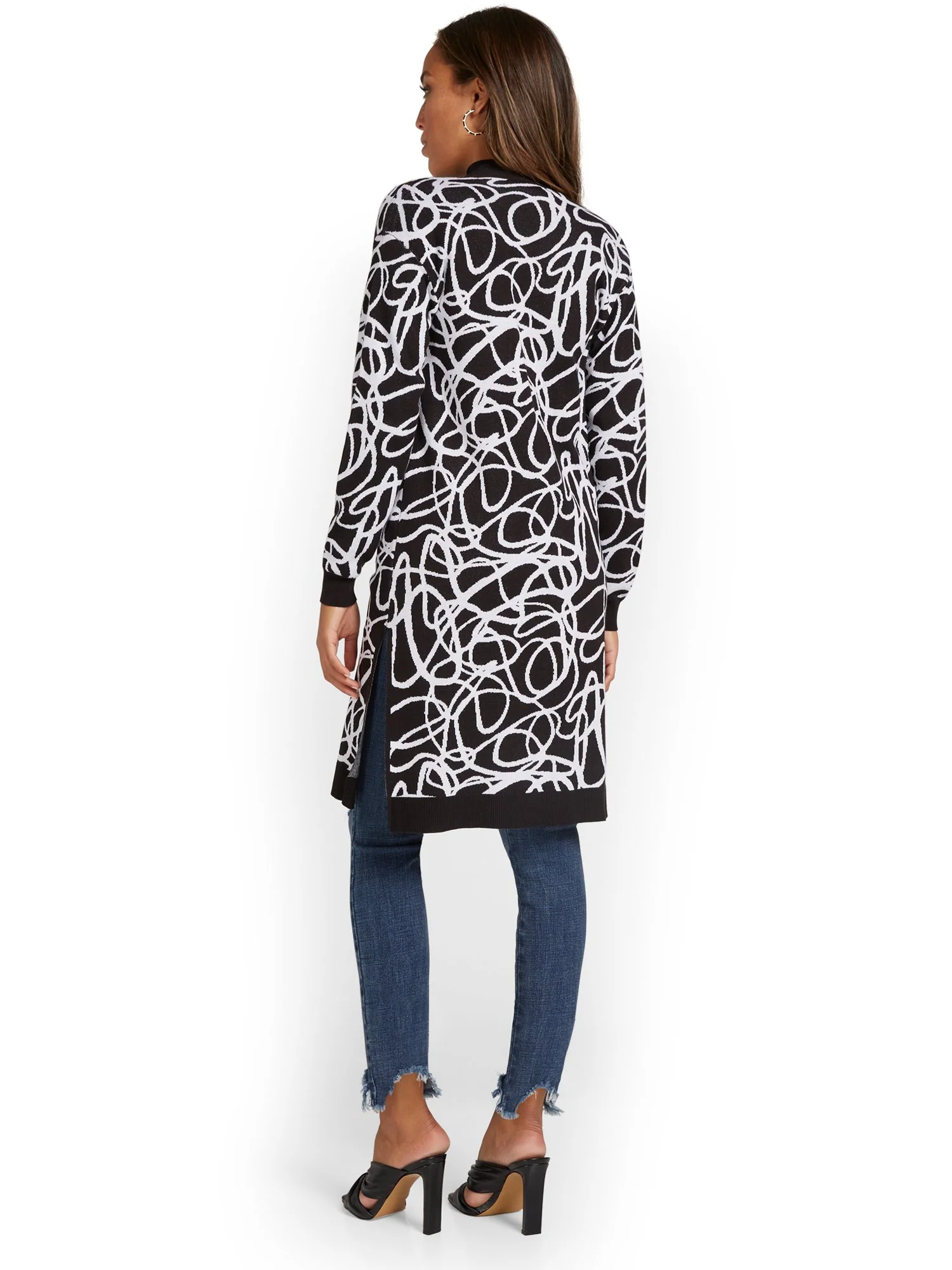 Abstract-Print Cardigan - Image 3