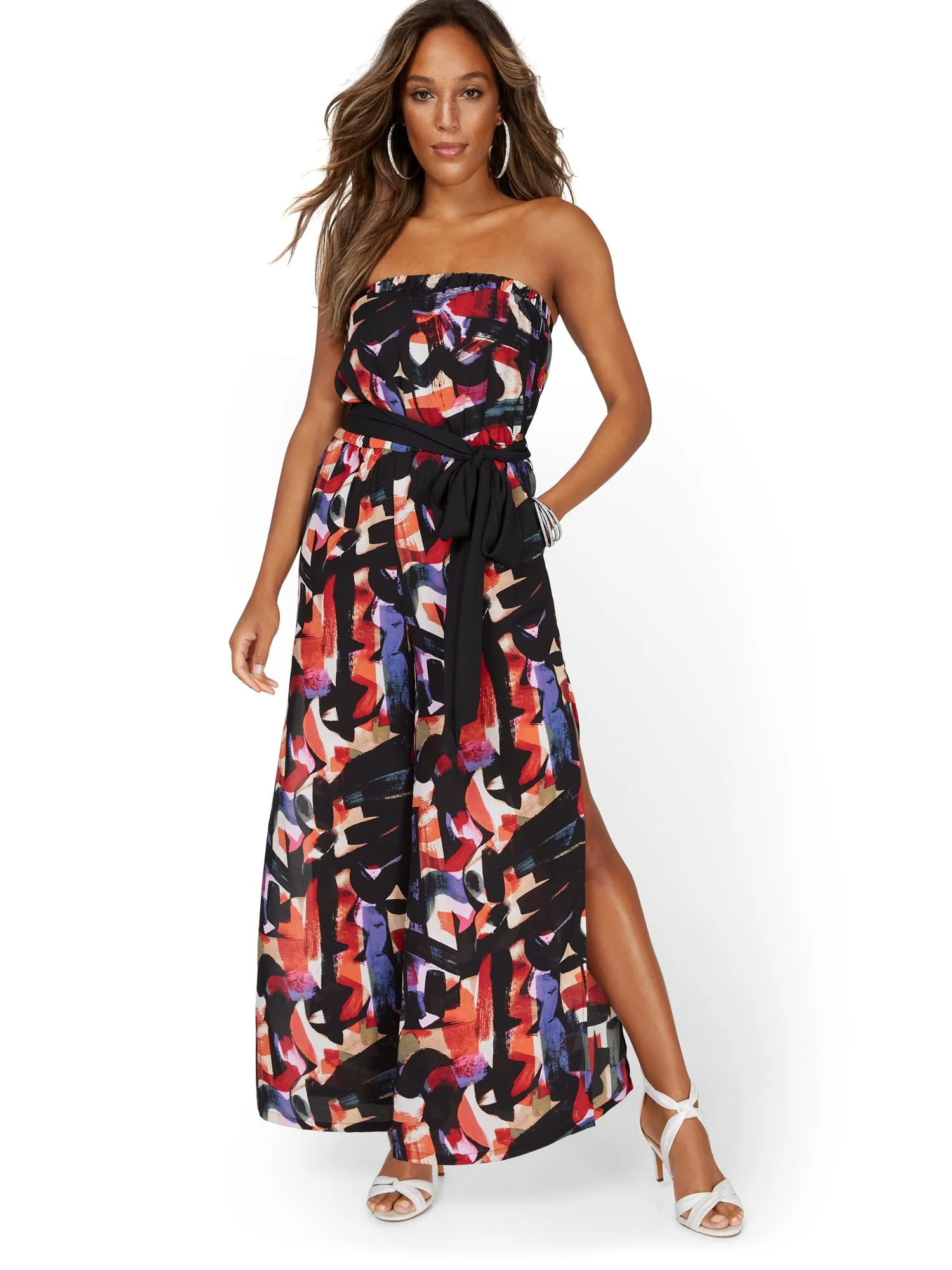 Abstract-Print Jumpsuit - Image 2