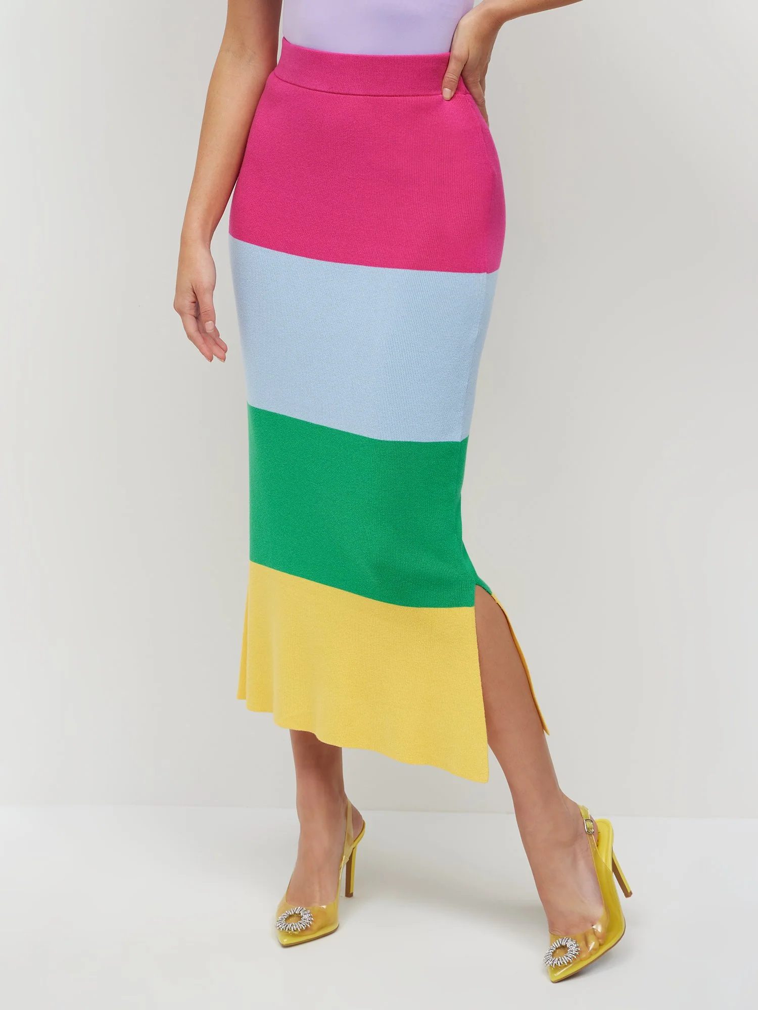 Abstract-Print Pencil Skirt - Image 3
