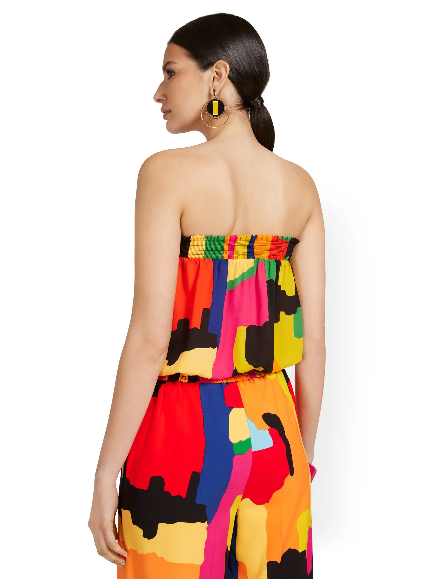 Abstract Strapless Tube Top - Image 3