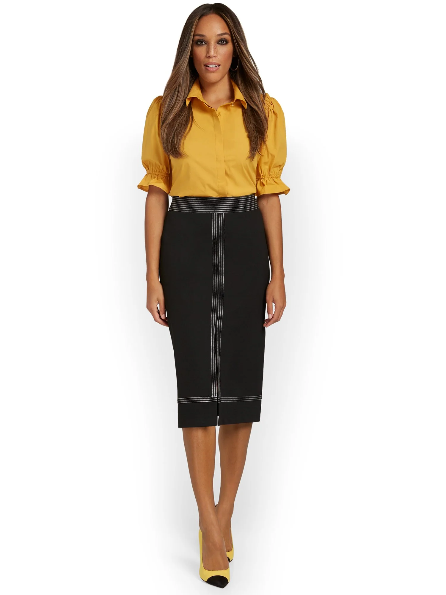 Accent-Stitch A-Line Skirt - Superflex - Image 4