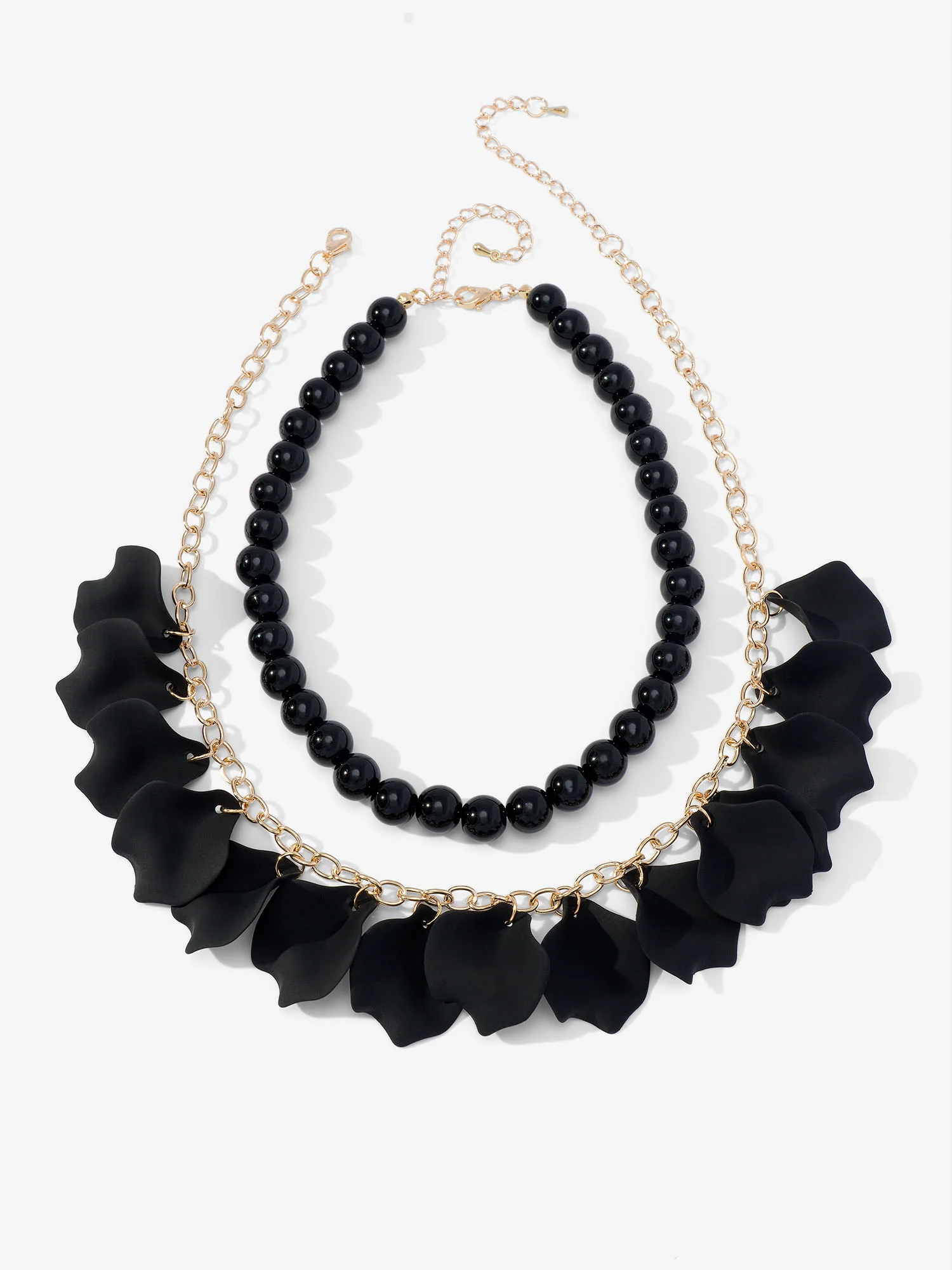 Acrylic Petal Beaded Necklace