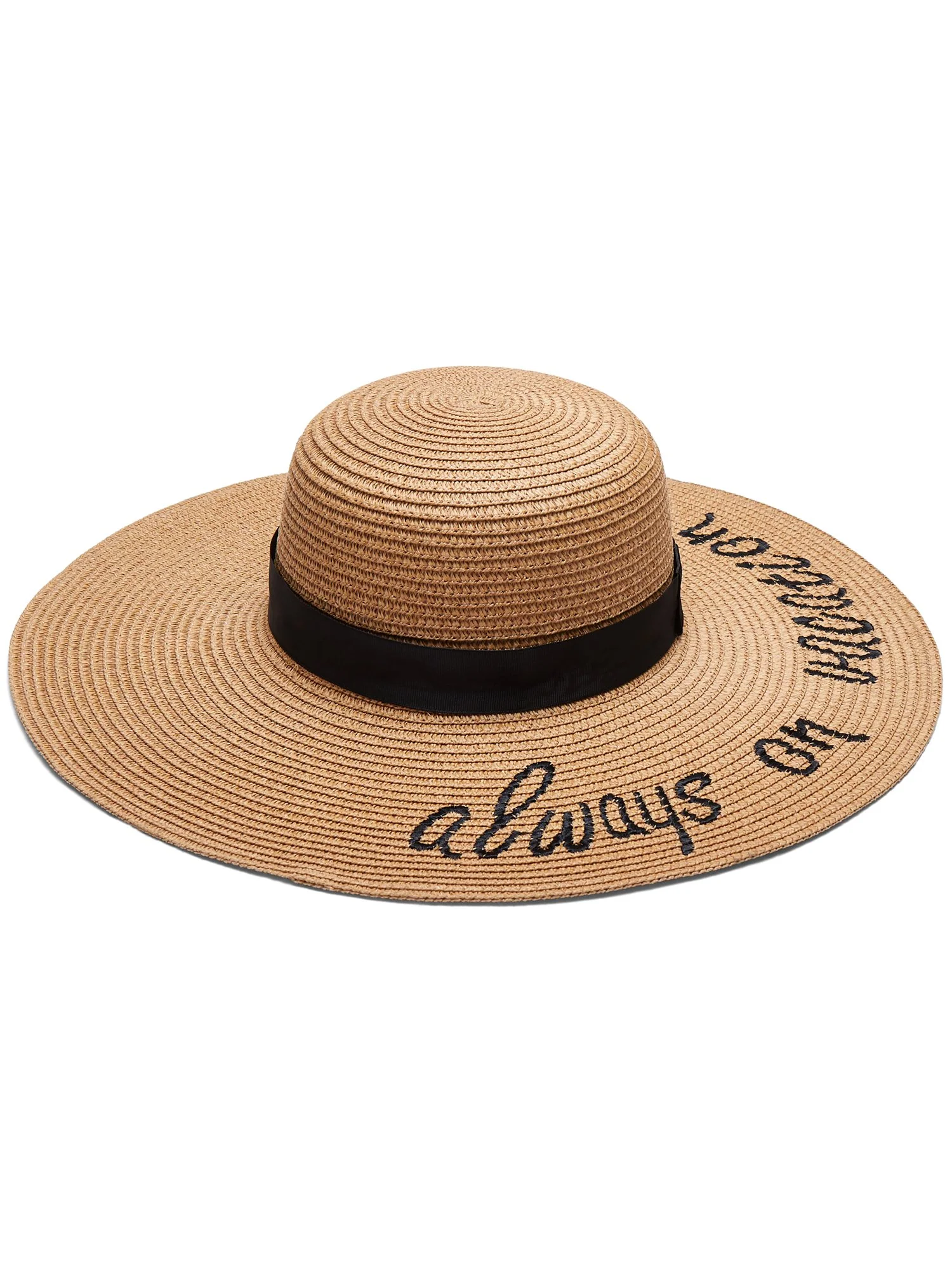 Always On Vacay Raffia Floppy Hat