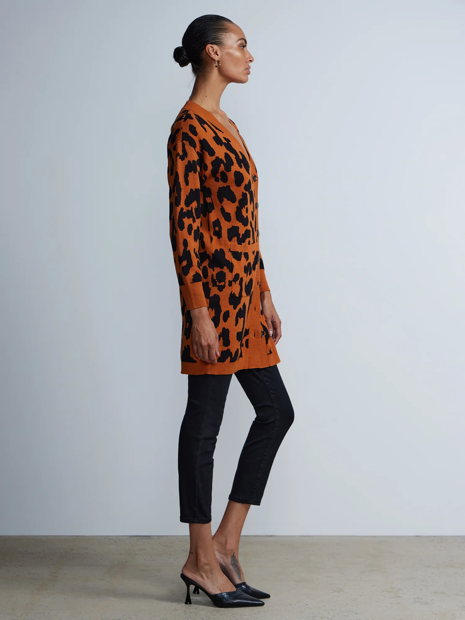 Animal Print Long Cardigan - Image 2
