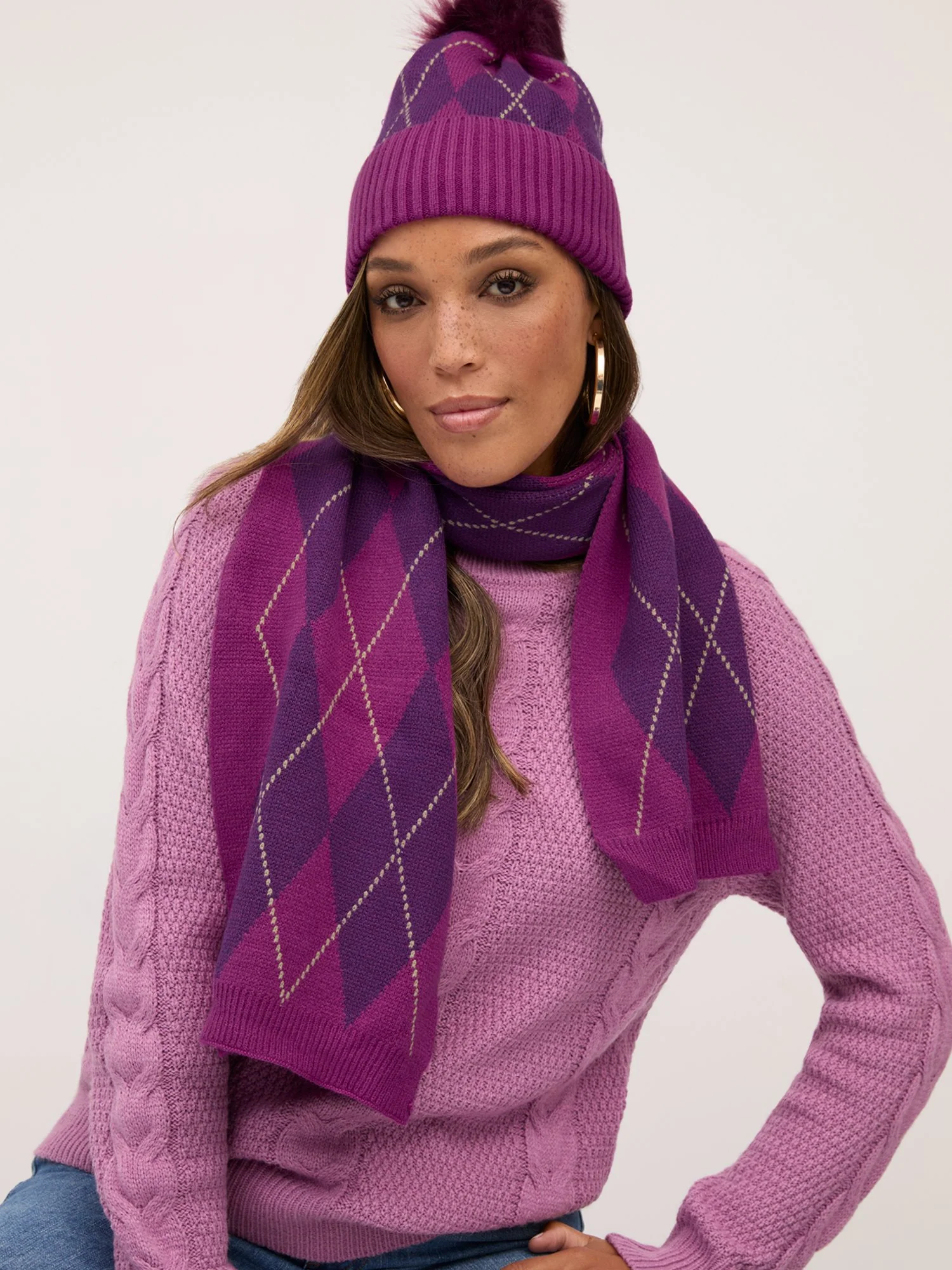 Argyle Knit Scarf - Image 2