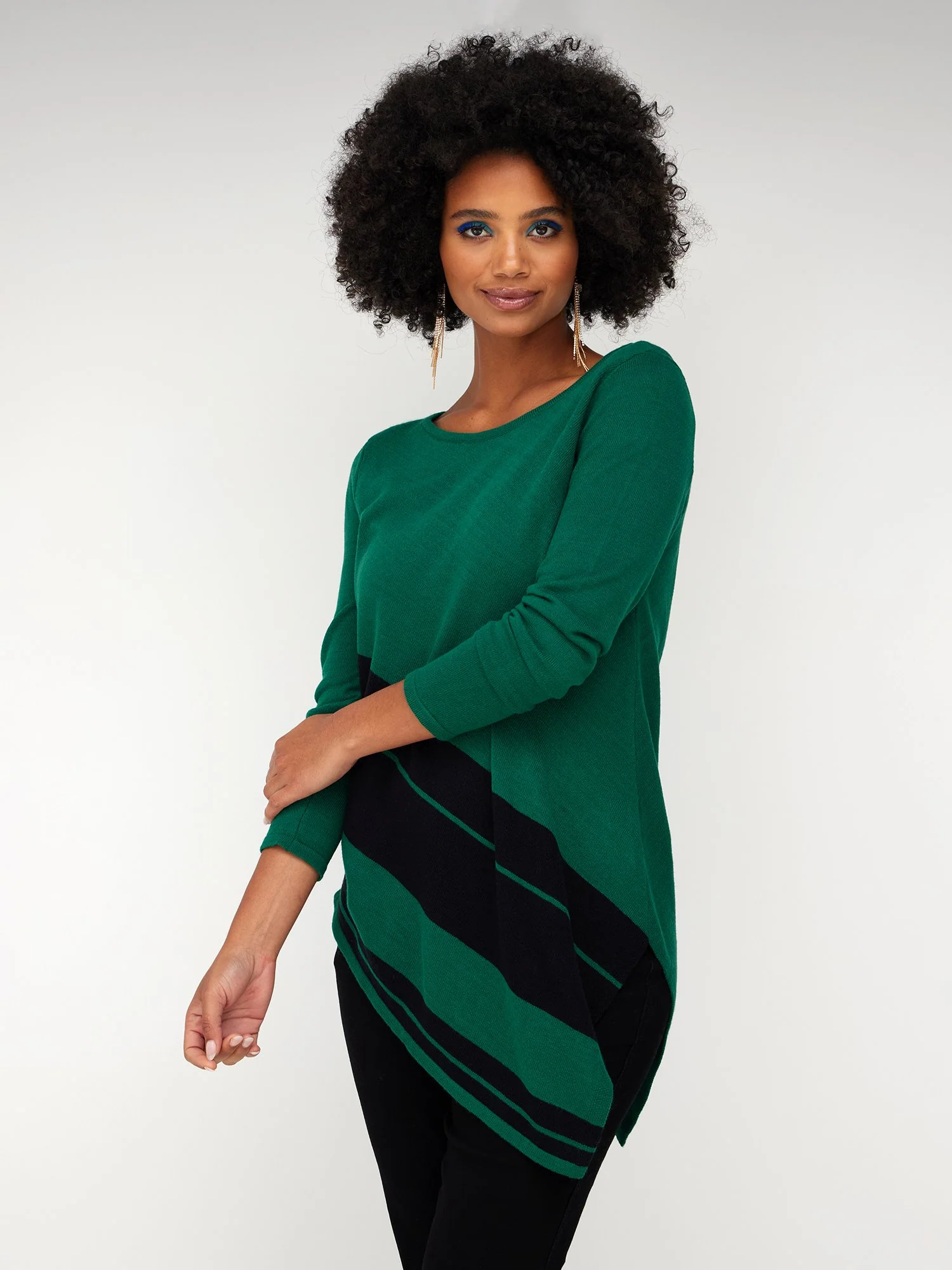 Asymmetric Tunic Sweater - Image 8