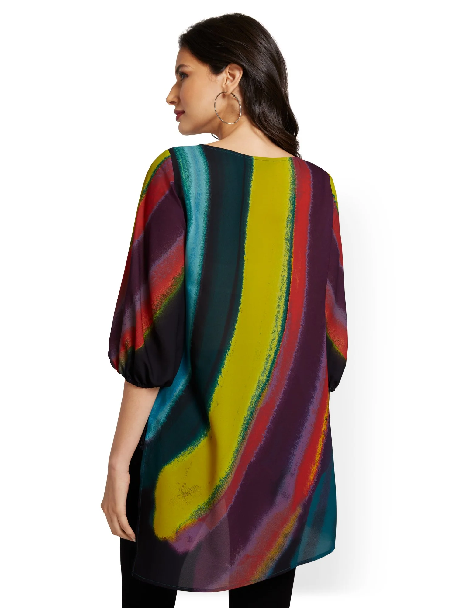 Asymmetrical Printed Blouse - Image 3
