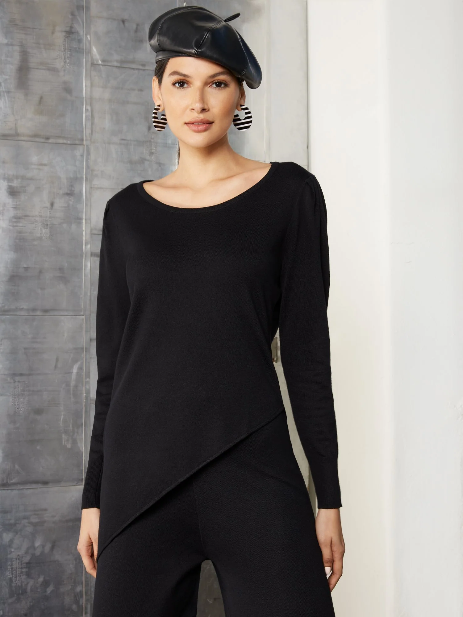Asymmetrical Pullover Sweater - Image 2