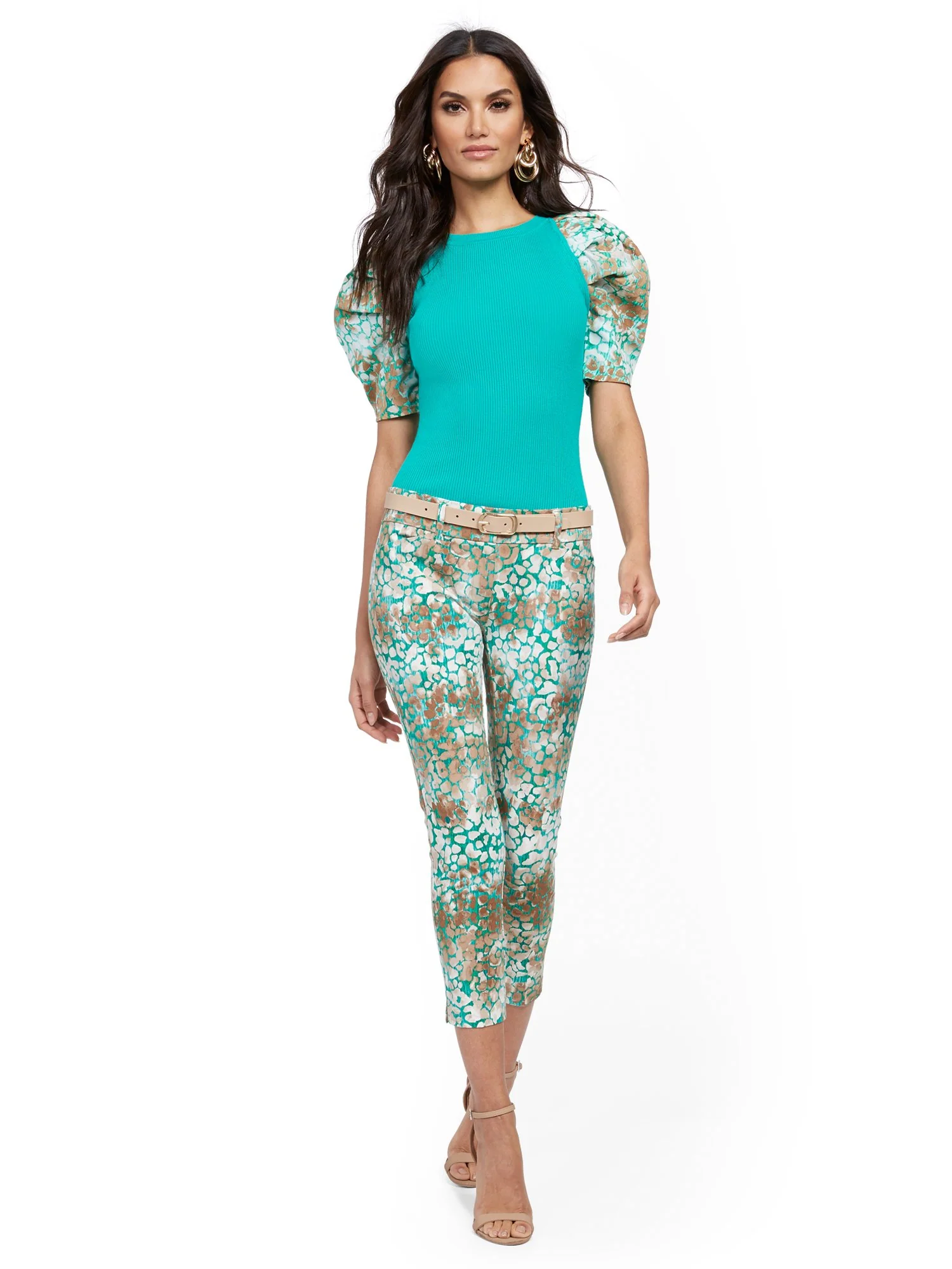 Audrey Capri Slim-Leg Pant - Leopard-Print - Image 4