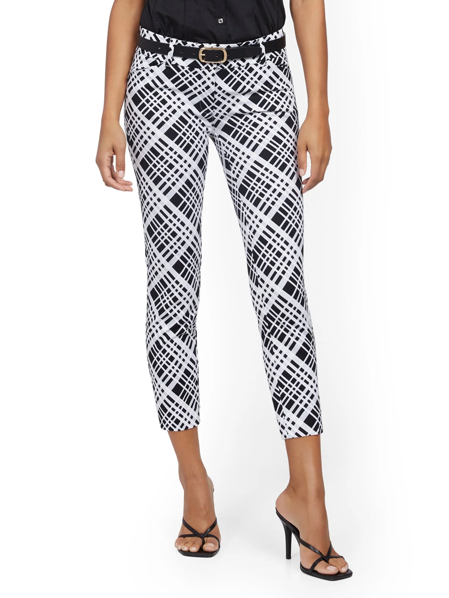 Audrey Capri Slim-Leg Pant - Plaid - Image 2