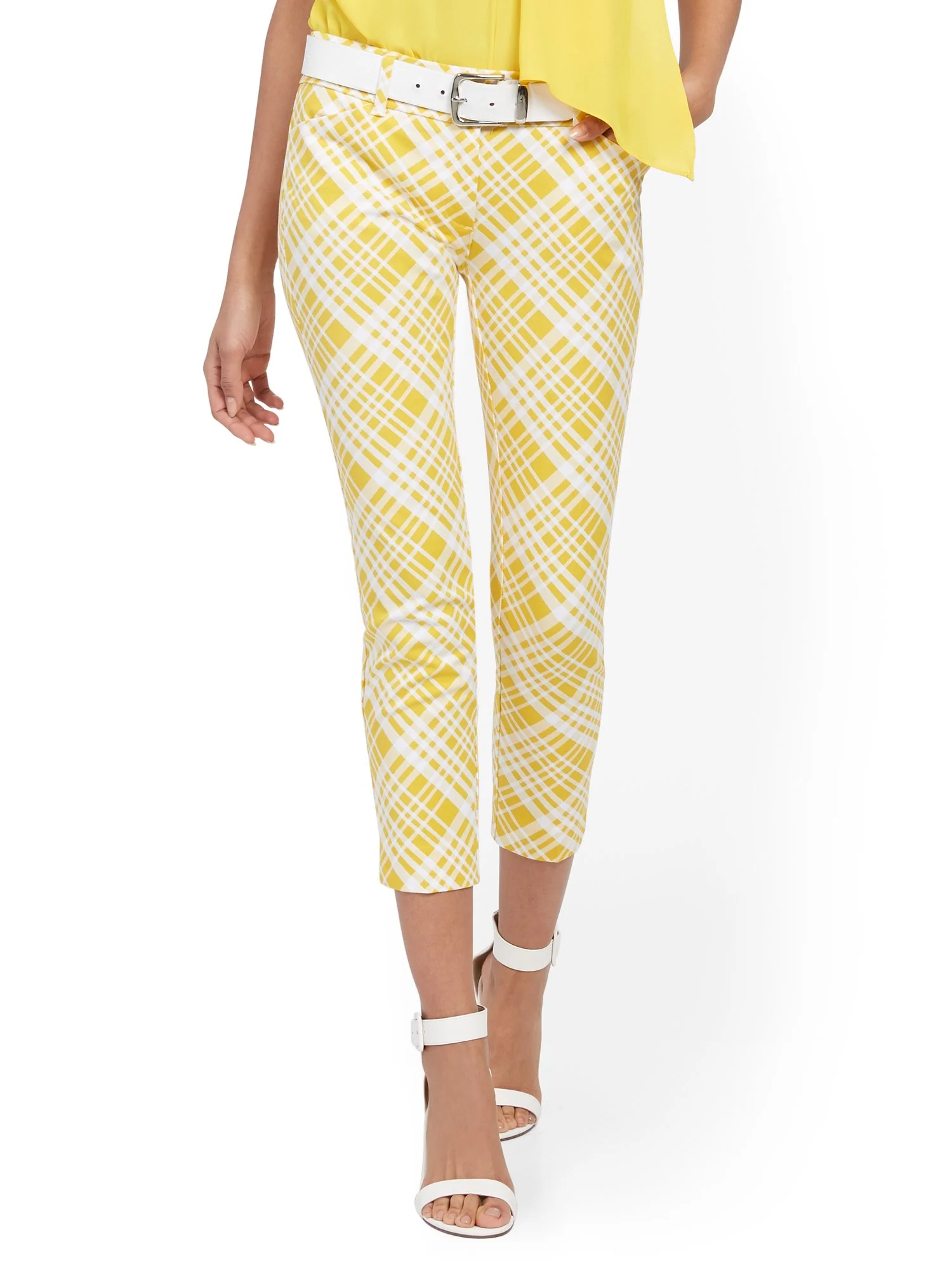 Audrey Capri Slim-Leg Pant - Plaid - Image 7