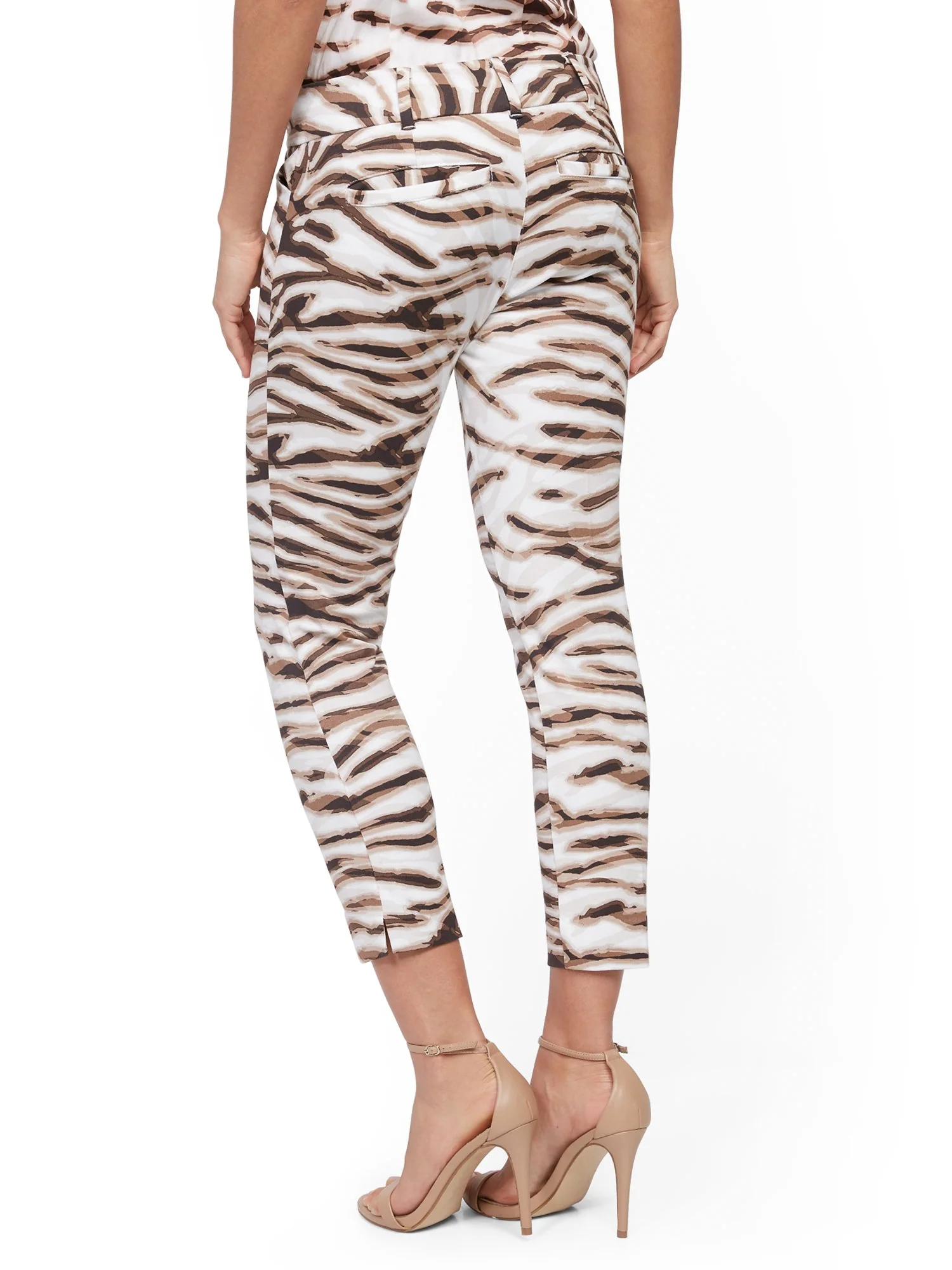 Audrey Capri Slim-Leg Pant - Zebra Print - Image 3