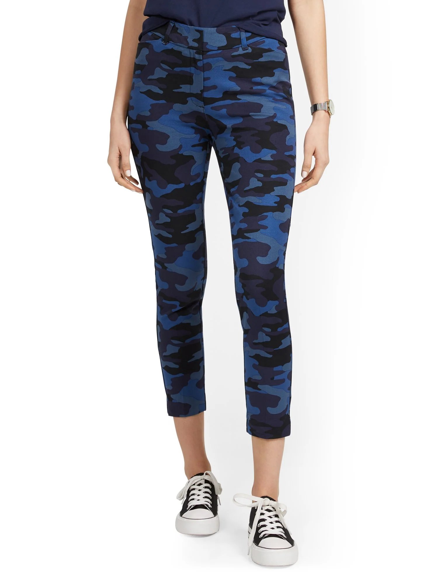 Audrey High-Waisted Ankle Pant - Camo-Print - Image 6