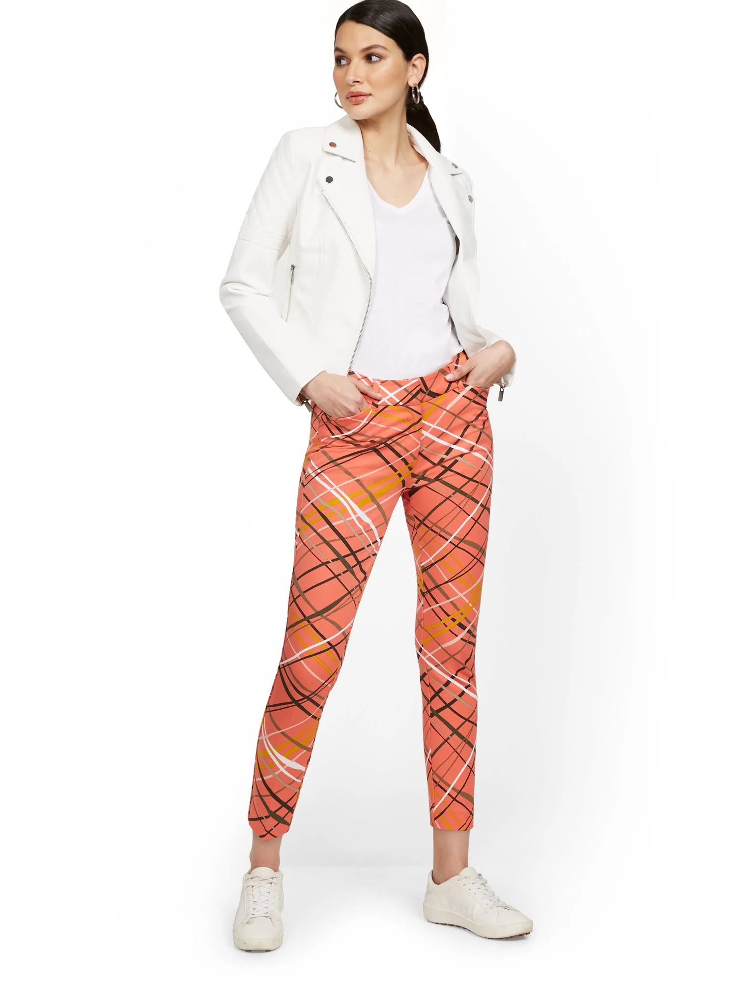 Audrey High-Waisted Ankle Pant - Crosshatch - Image 8