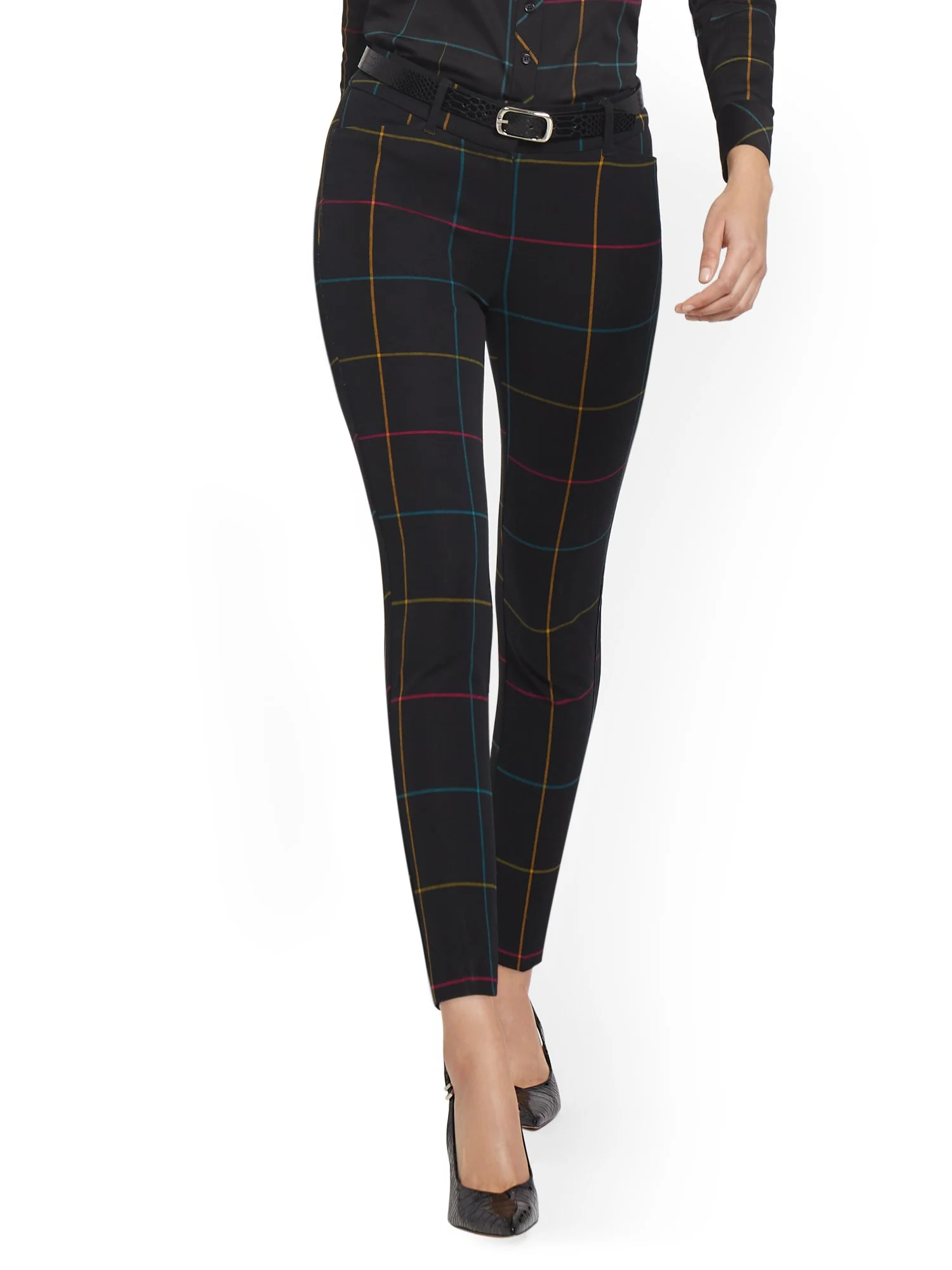 Audrey High-Waisted Ankle Pant - Rainbow