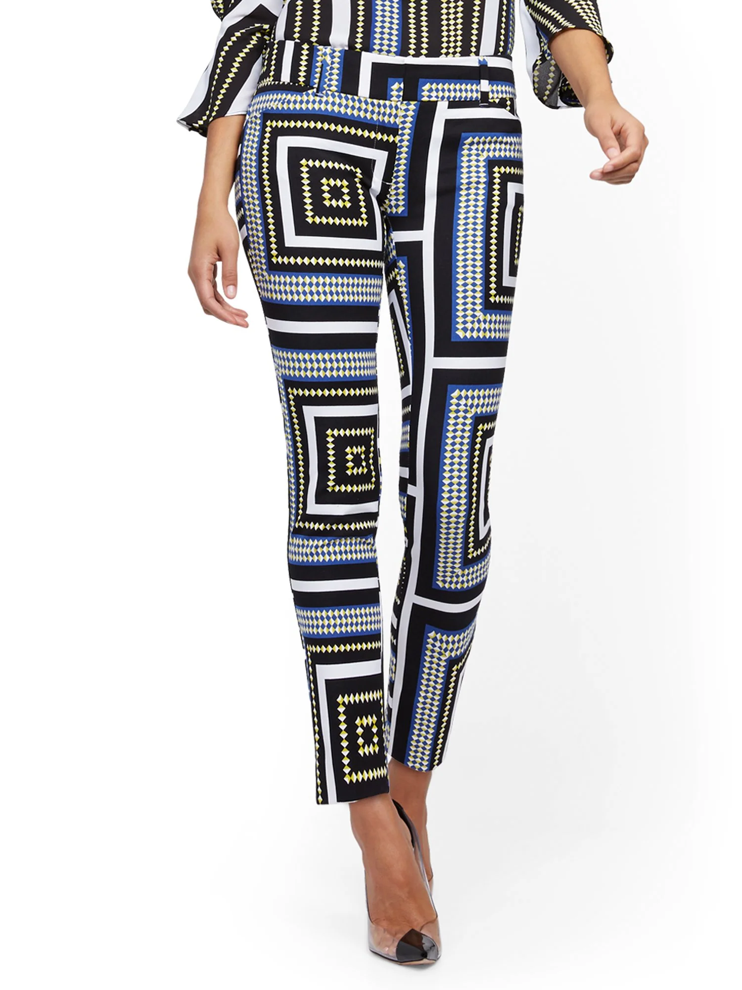 Audrey Slim-Leg Ankle Pant - Graphic Print