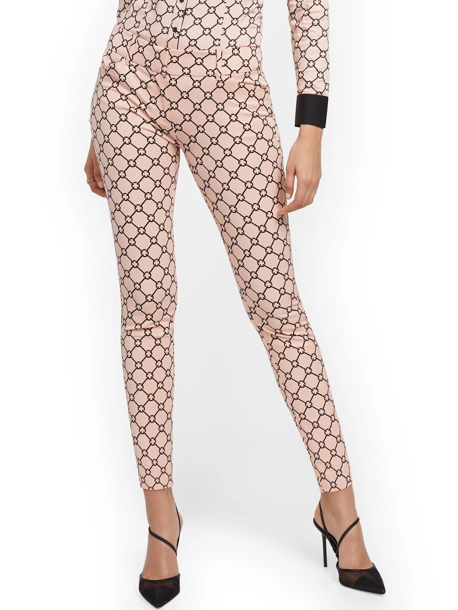 Audrey Slim-Leg Ankle Pant - Link Print - Image 7