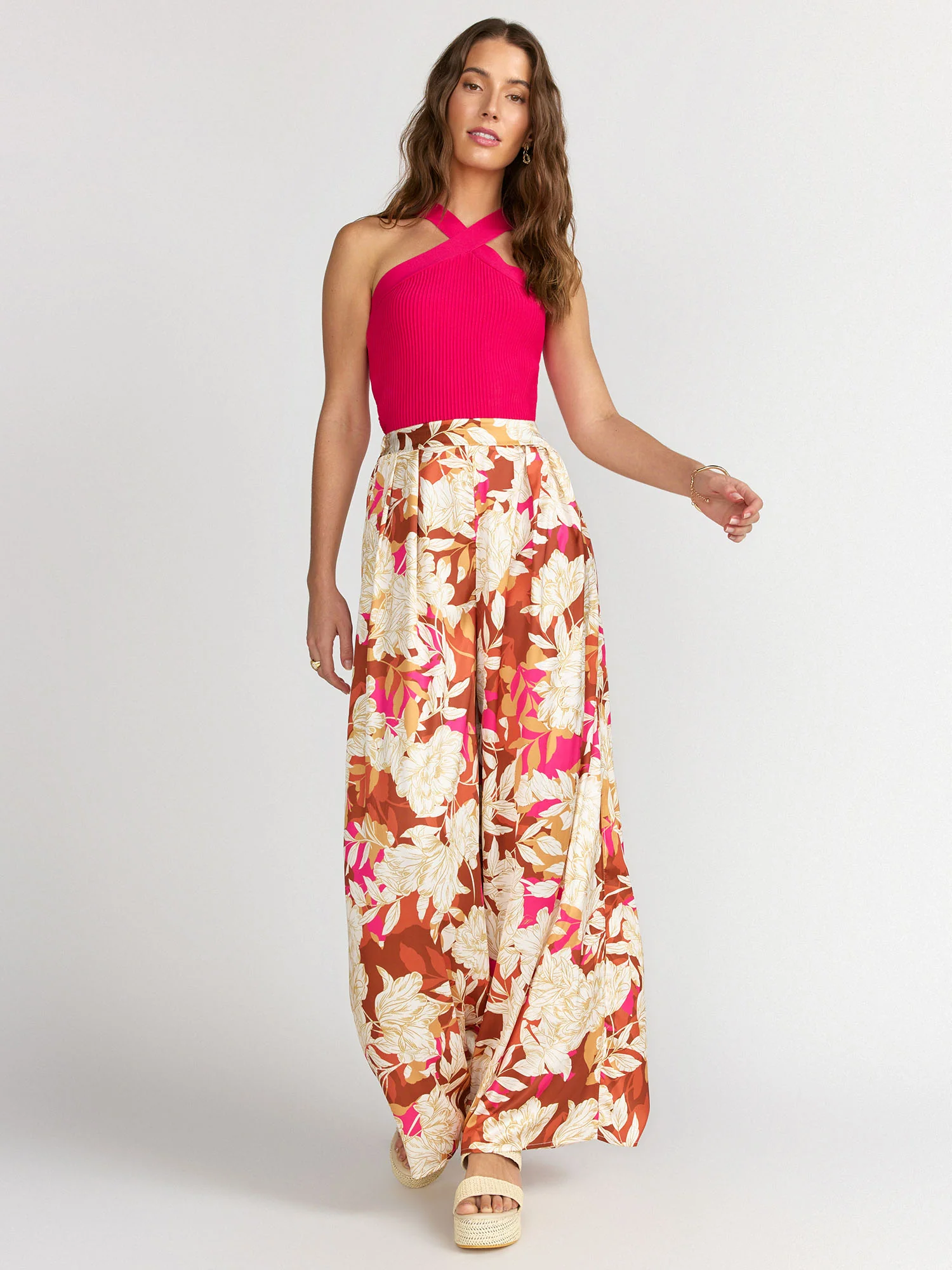 Flying Tomato Autumnal Floral Printed Pleated Wide Leg Pant - Brands We Love - Image 2
