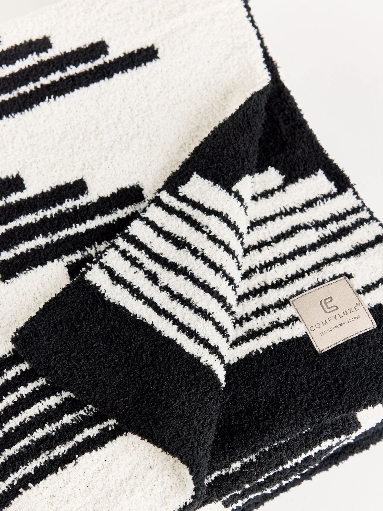 Comfy Luxe Aztec Terry Throw Blanket - Brands We Love - Image 3